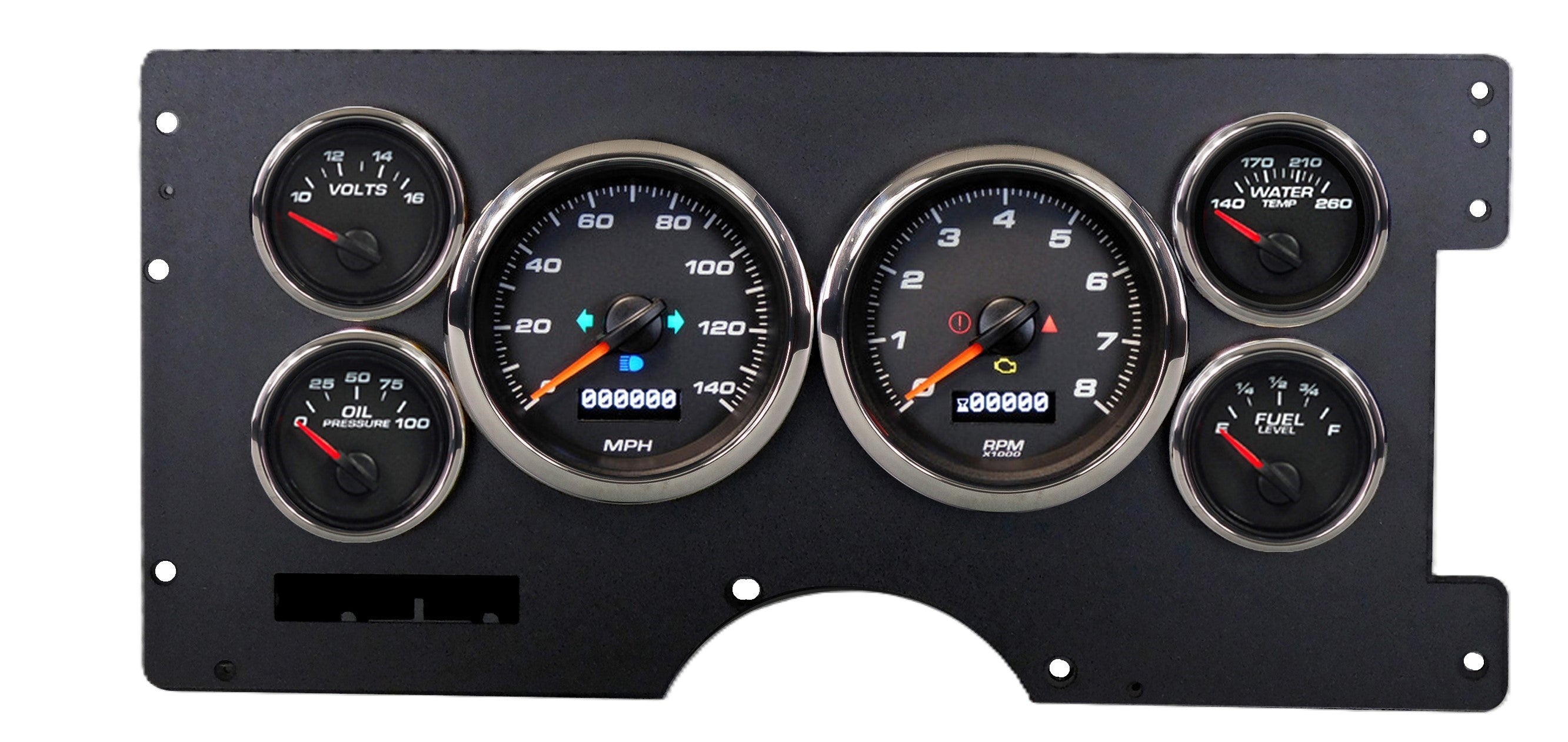 New Vintage USA 89101-01 Gauge Kit GM Truck 88-94 Performance II Black New Vintage USA 89101-01