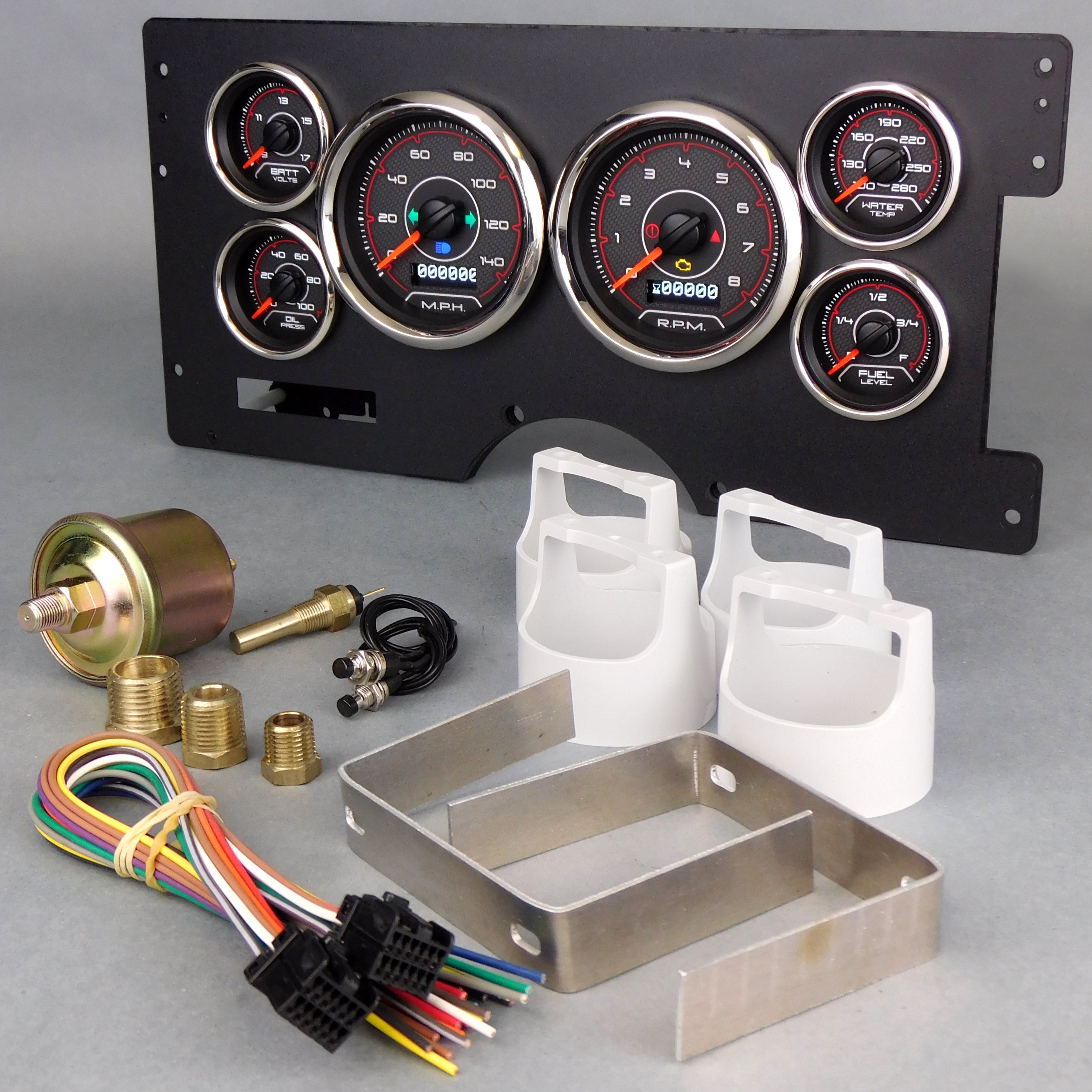 New Vintage USA 89311-01 Gauge Kit GM Truck 88-94 F/S CFR Red New Vintage USA 89311-01