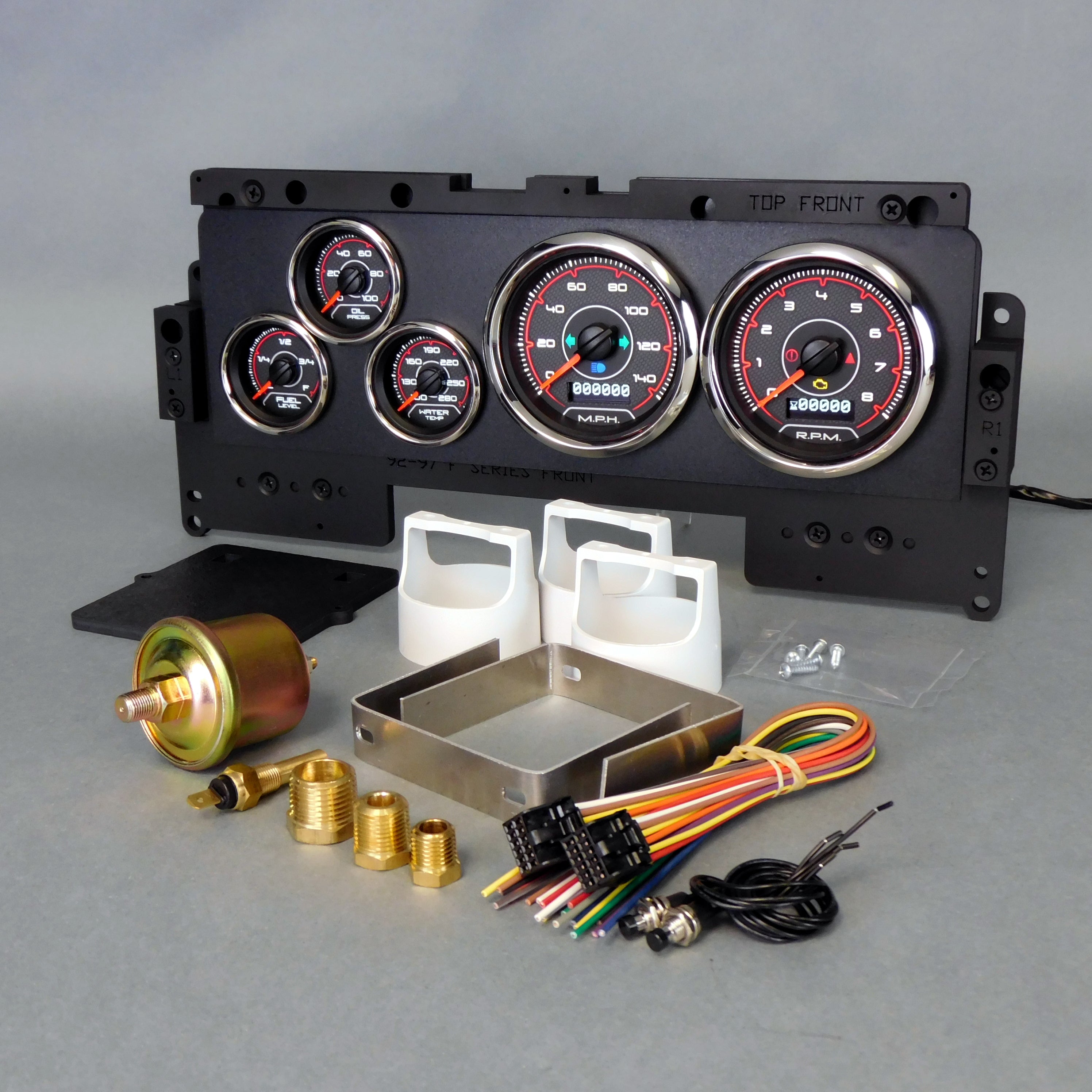 New Vintage USA 92001-01 Gauge Kit Ford Truck 92-96 F/S CFR Red New Vintage USA 92001-01