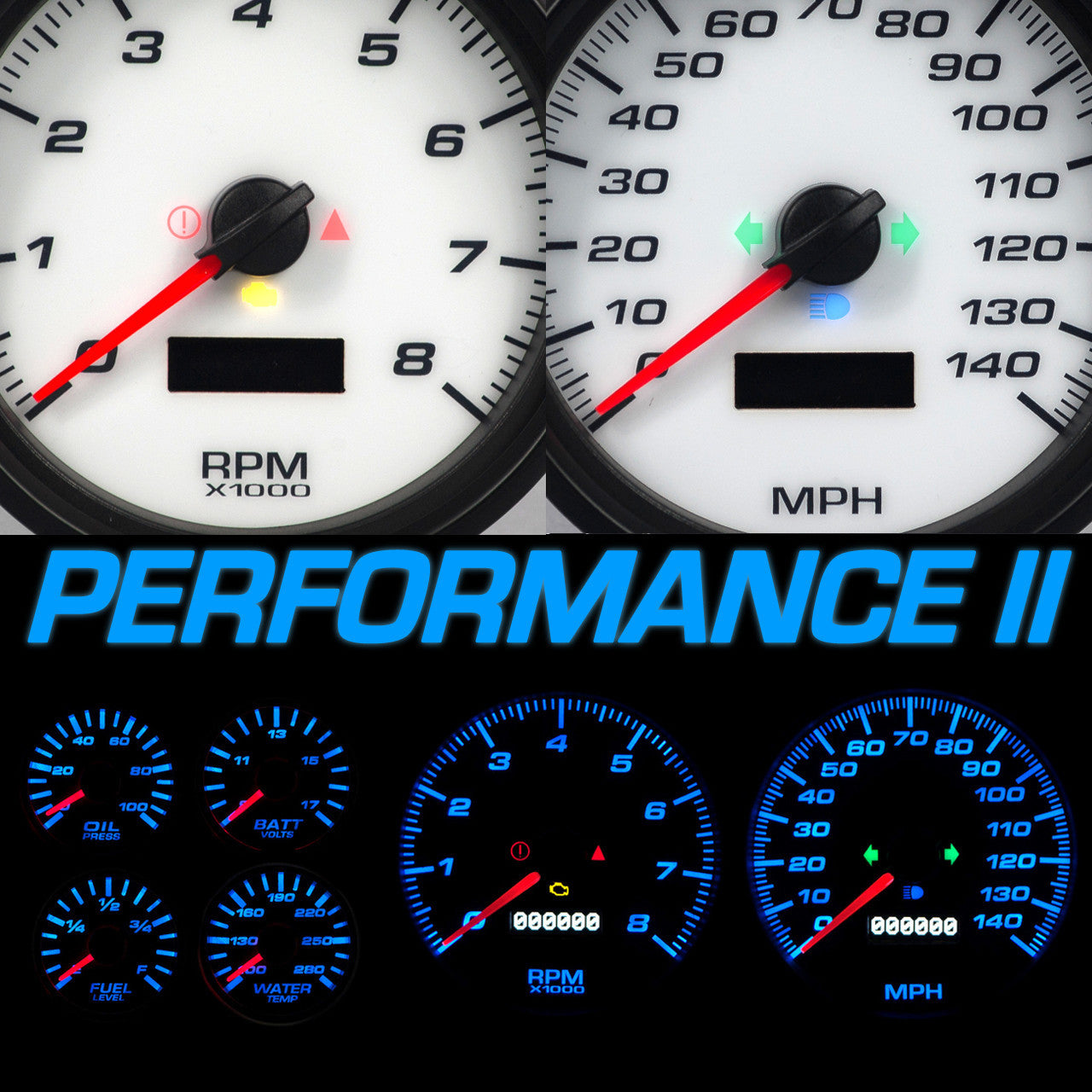 New Vintage USA 95102-03 Gauge Kit GM Truck 95-98 Performance II White New Vintage USA 95102-03