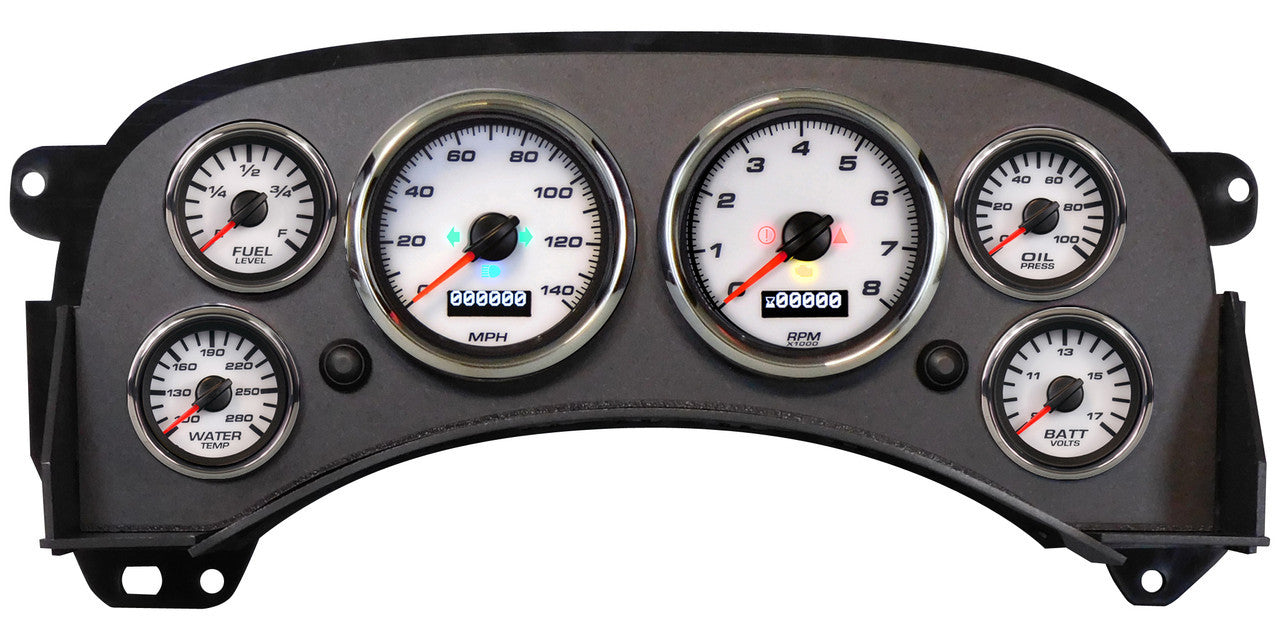 New Vintage USA 99601-03 Gauge Kit GM Truck 99-06 Performance II White New Vintage USA 99601-03