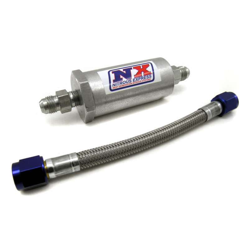Nitrous Express 15607 D-4 Pure-Flo Filter & 7in. Stainless Hose Nitrous Express 15607