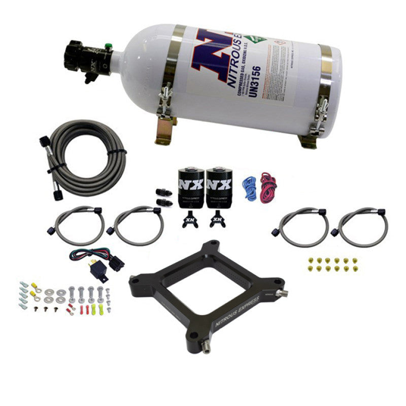 Nitrous Express 67040-10 Gemini Stage-6 Nitrous Kit w/10lb Bottle - 4150 Nitrous Express 67040-10