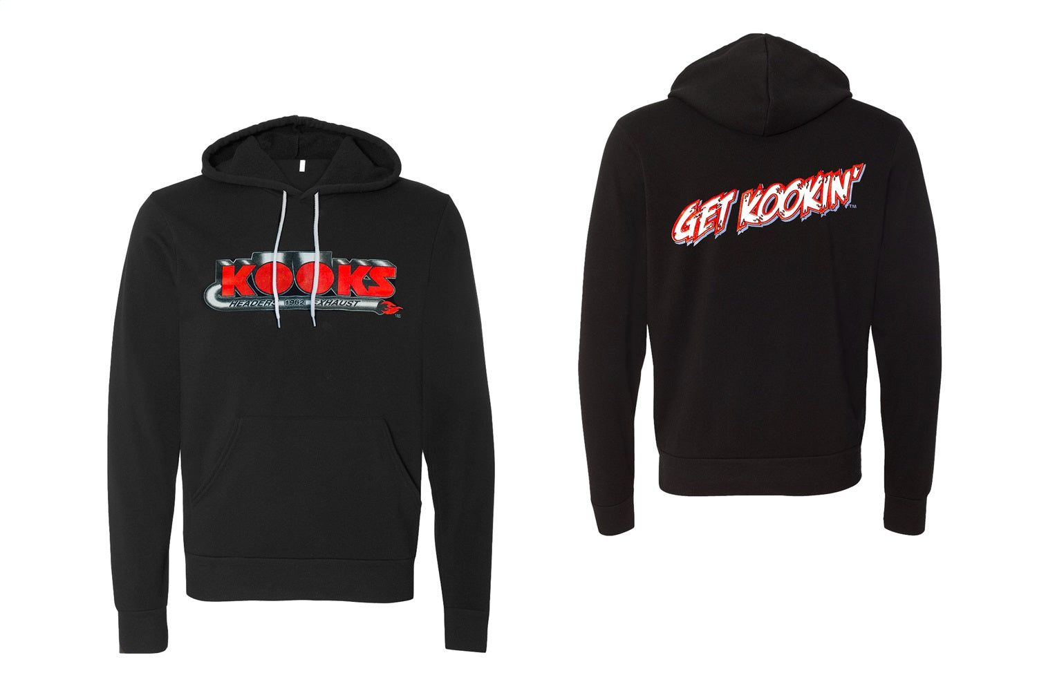 Kooks Custom Headers HS-100606-02 Kooks Logo Pullover Hoodie Black-Large Kooks Custom Headers HS-100606-02