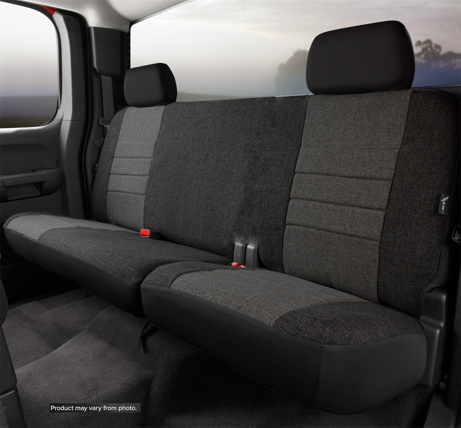 FIA OE35-2 CHARC OE™ Custom Seat Cover; Rear; Split Seat; 40/60; Charcoal; FIA OE35-2 CHARC