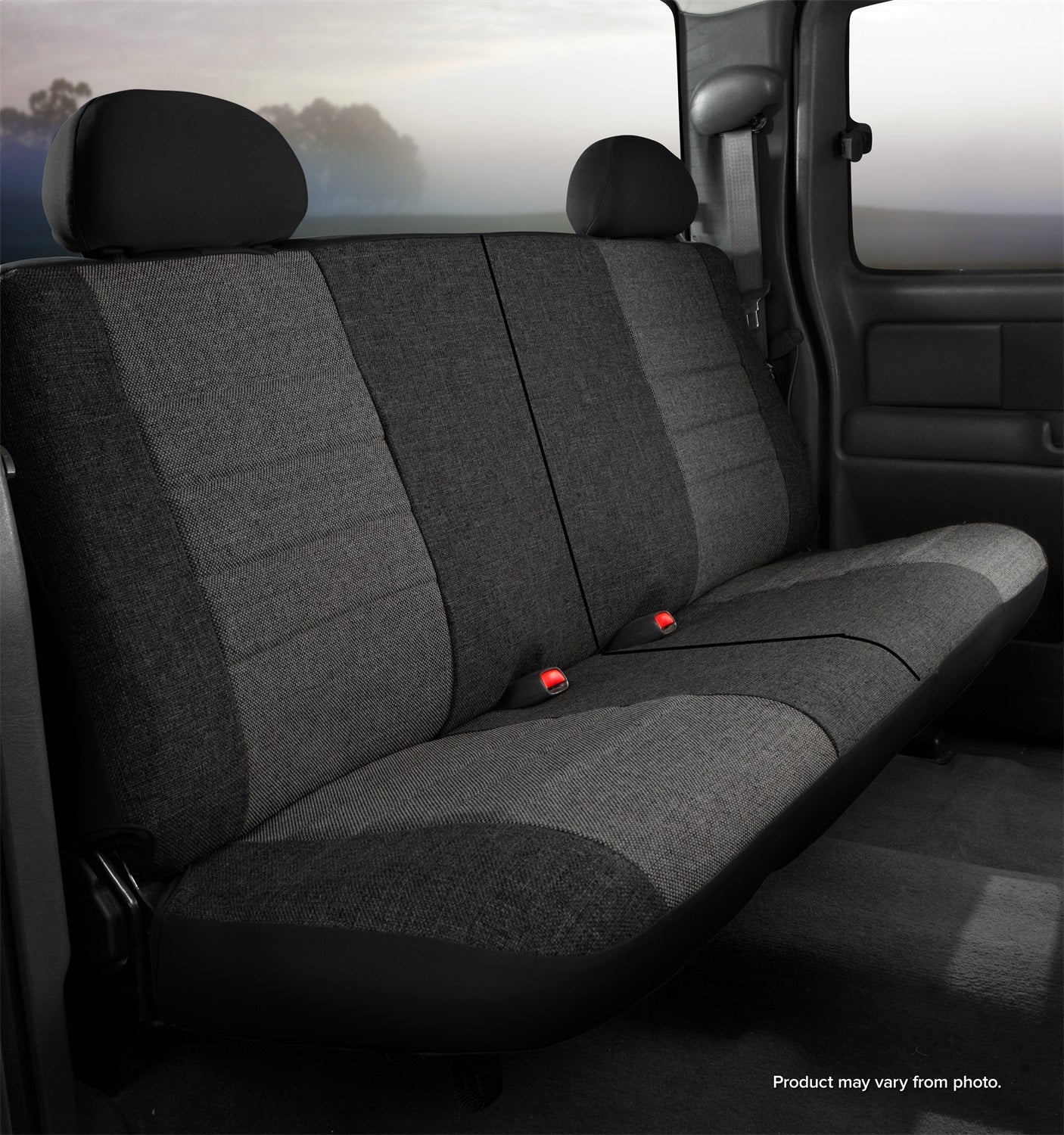 FIA OE35-13 CHARC OE™ Custom Seat Cover; Rear; Split Seat; 50/50; Charcoal; FIA OE35-13 CHARC