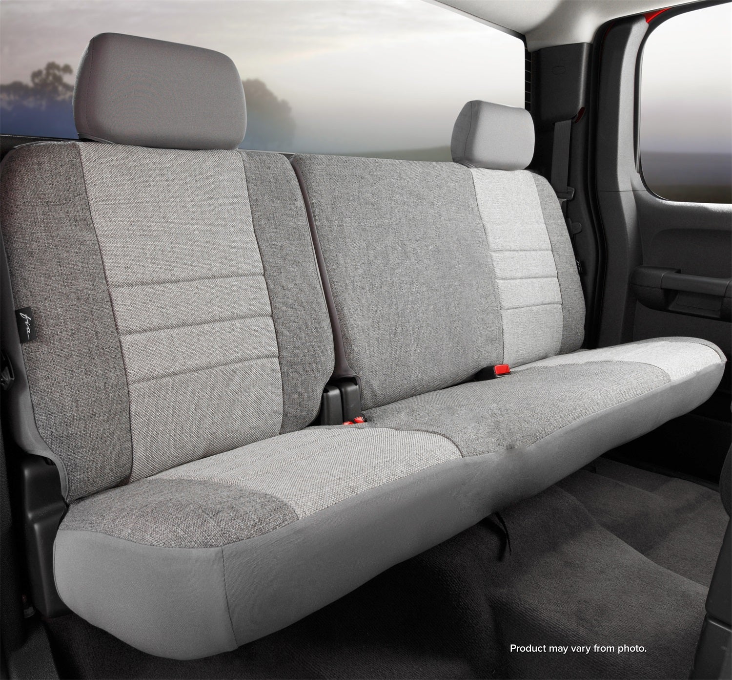 FIA OE35-11 GRAY OE™ Custom Seat Cover; Rear; Split Backrest; 60/40; Gray; FIA OE35-11 GRAY
