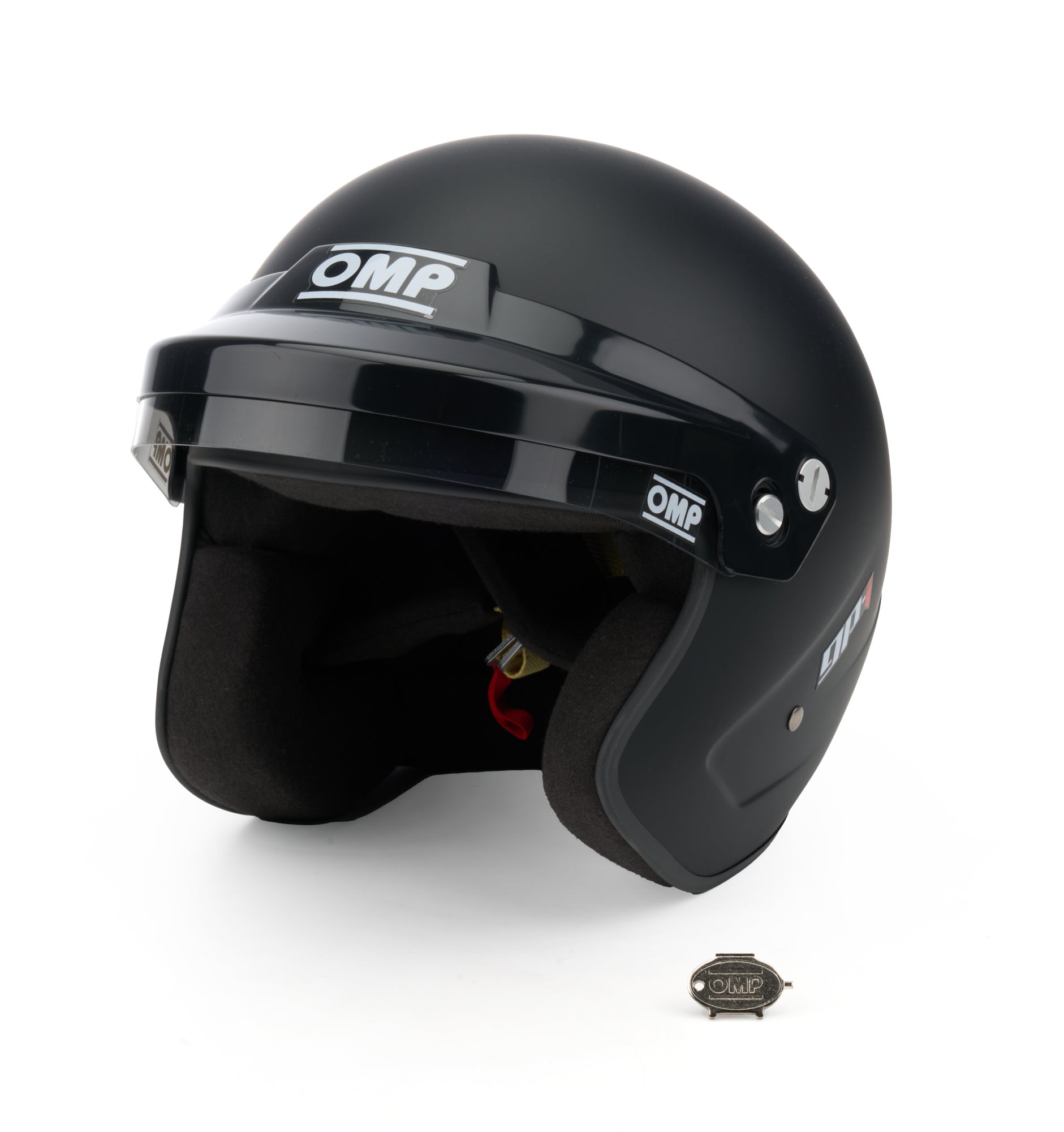 OMP Racing INC 1760012 GP-I  Helmet Matte BLK 58-59 Medium SA2025 OMP Racing INC 1760012