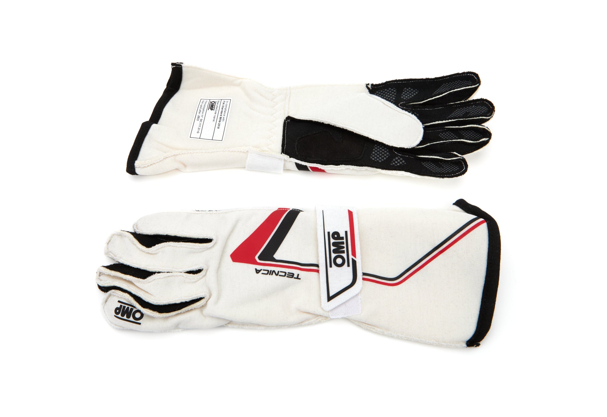 OMP Racing INC IB0-0772-A01-020-S Tecnica Gloves White Small OMP Racing INC IB0-0772-A01-020-S