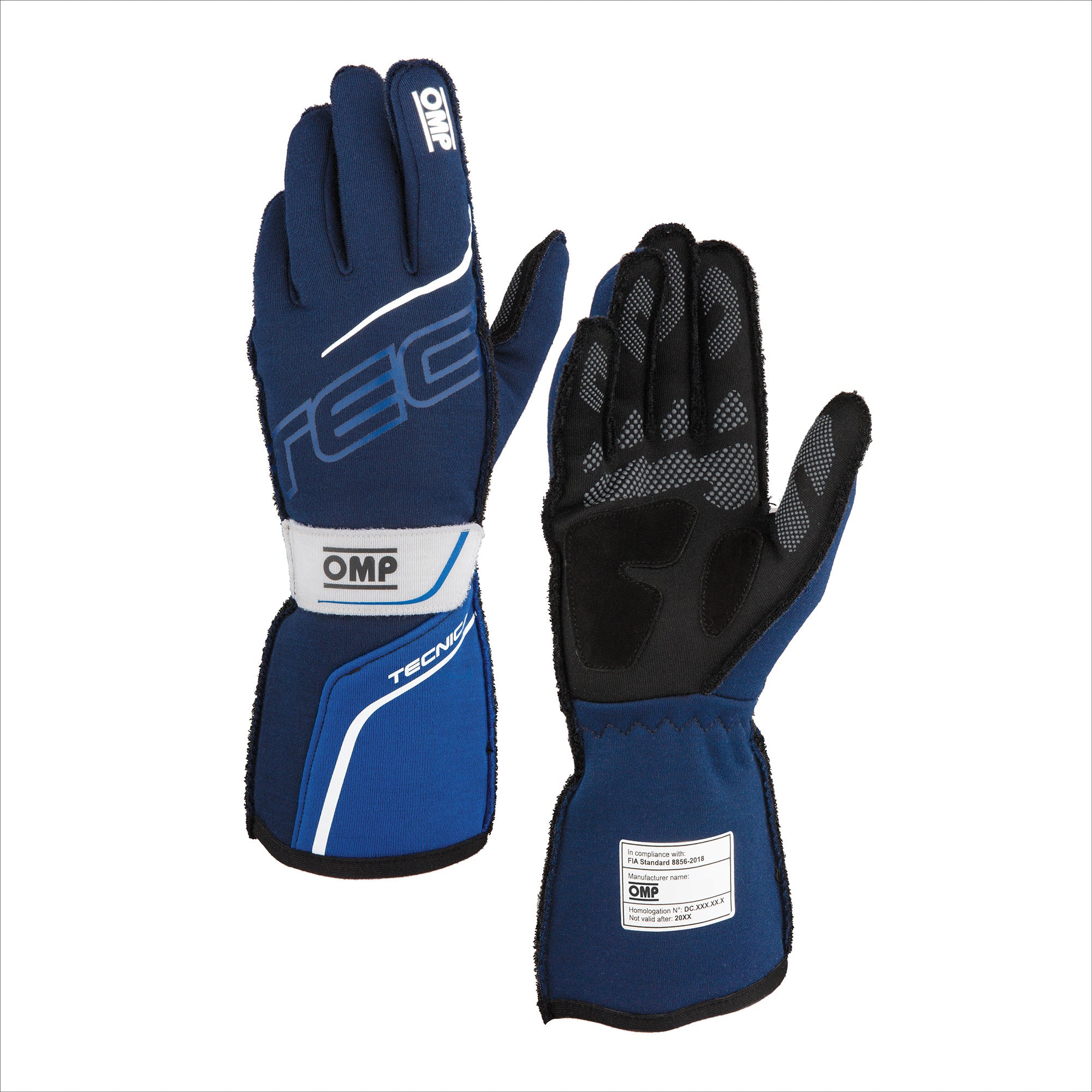 OMP Racing INC IB0-0779-A01-049-L TECNICA GLOVES FIA 8856- 2018 NAVY BLUE / ROYAL B OMP Racing INC IB0-0779-A01-049-L