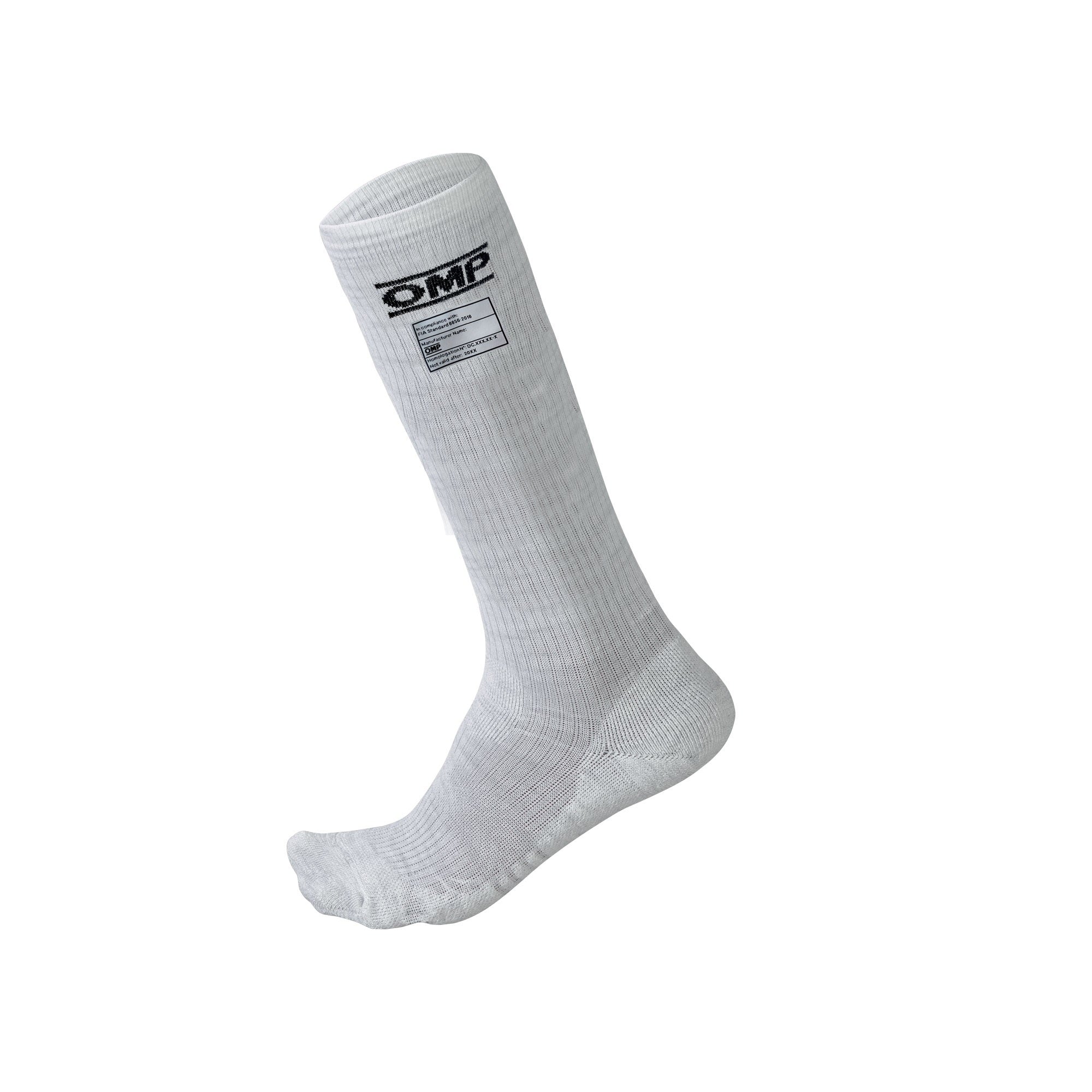 OMP Racing INC IE0-0766-A01-020-L One Socks White Size Large OMP Racing INC IE0-0766-A01-020-L