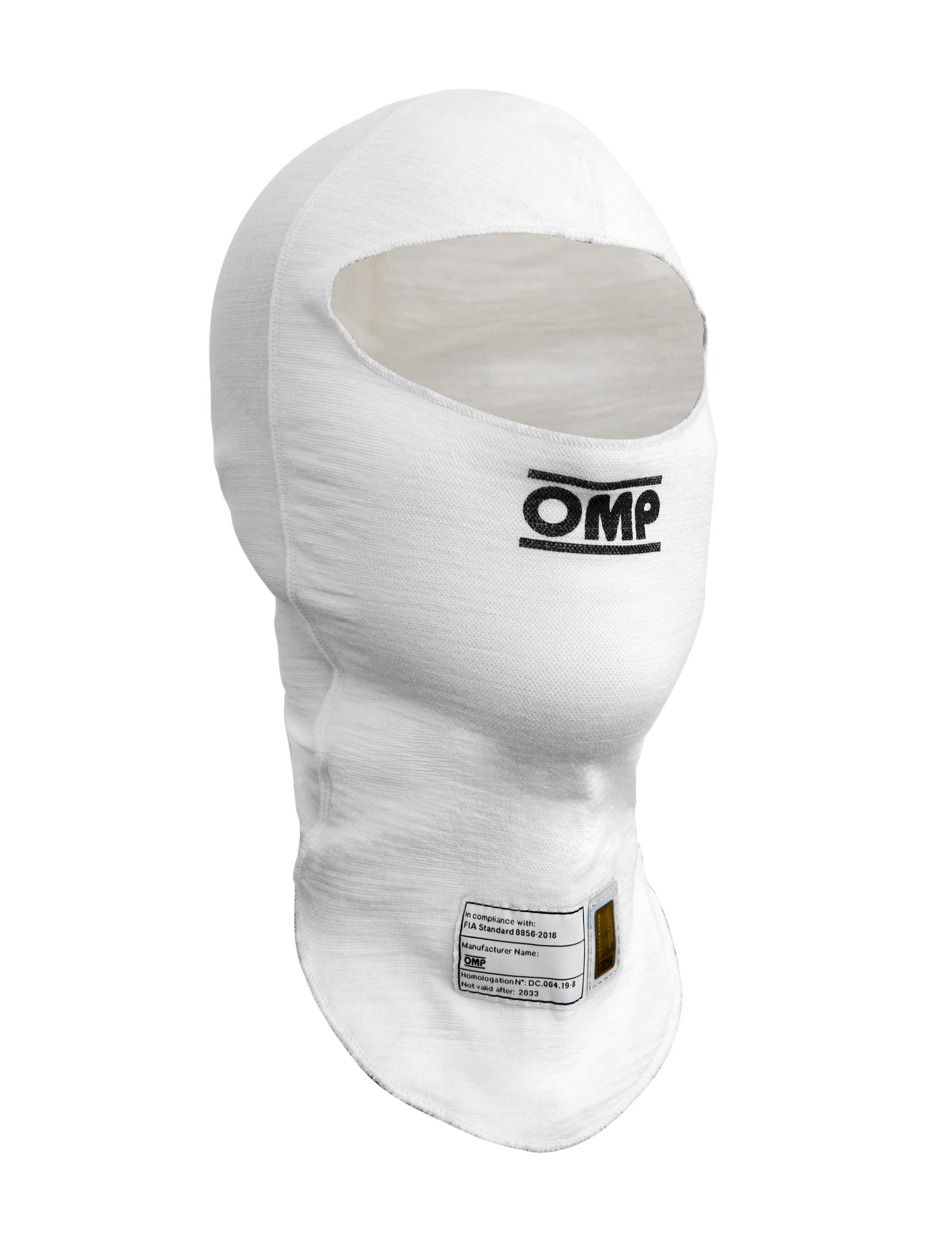 OMP Racing INC IE0-0794-A01-020-S Tecnica EVO Balaclava FIA8856  White Size SM OMP Racing INC IE0-0794-A01-020-S