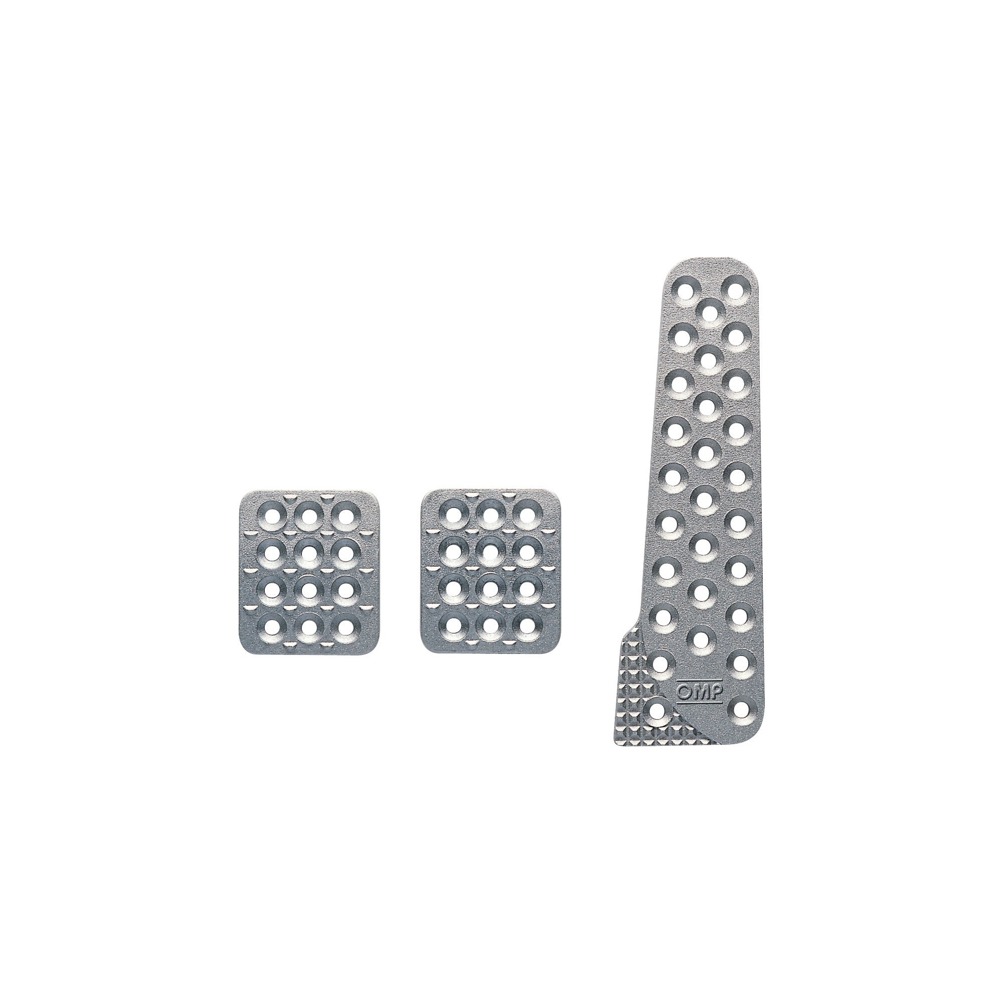 OMP Racing INC OA0-1020-003 3 Pedal Set Sandblasted Aluminum w/ Long Gas Ped OMP Racing INC OA0-1020-003