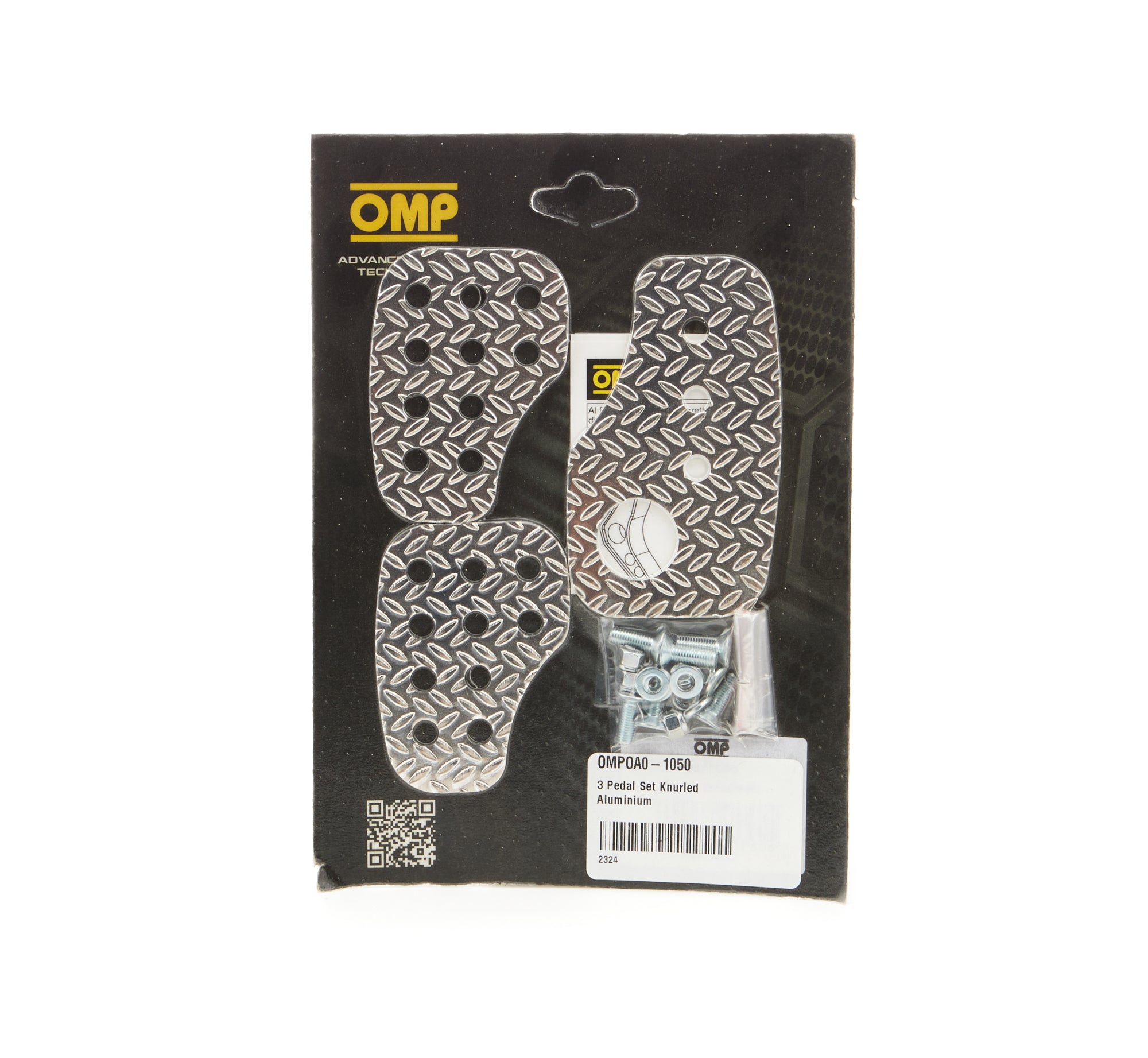 OMP Racing INC OA0-1050 3 Pedal Set Knurled Aluminium OMP Racing INC OA0-1050
