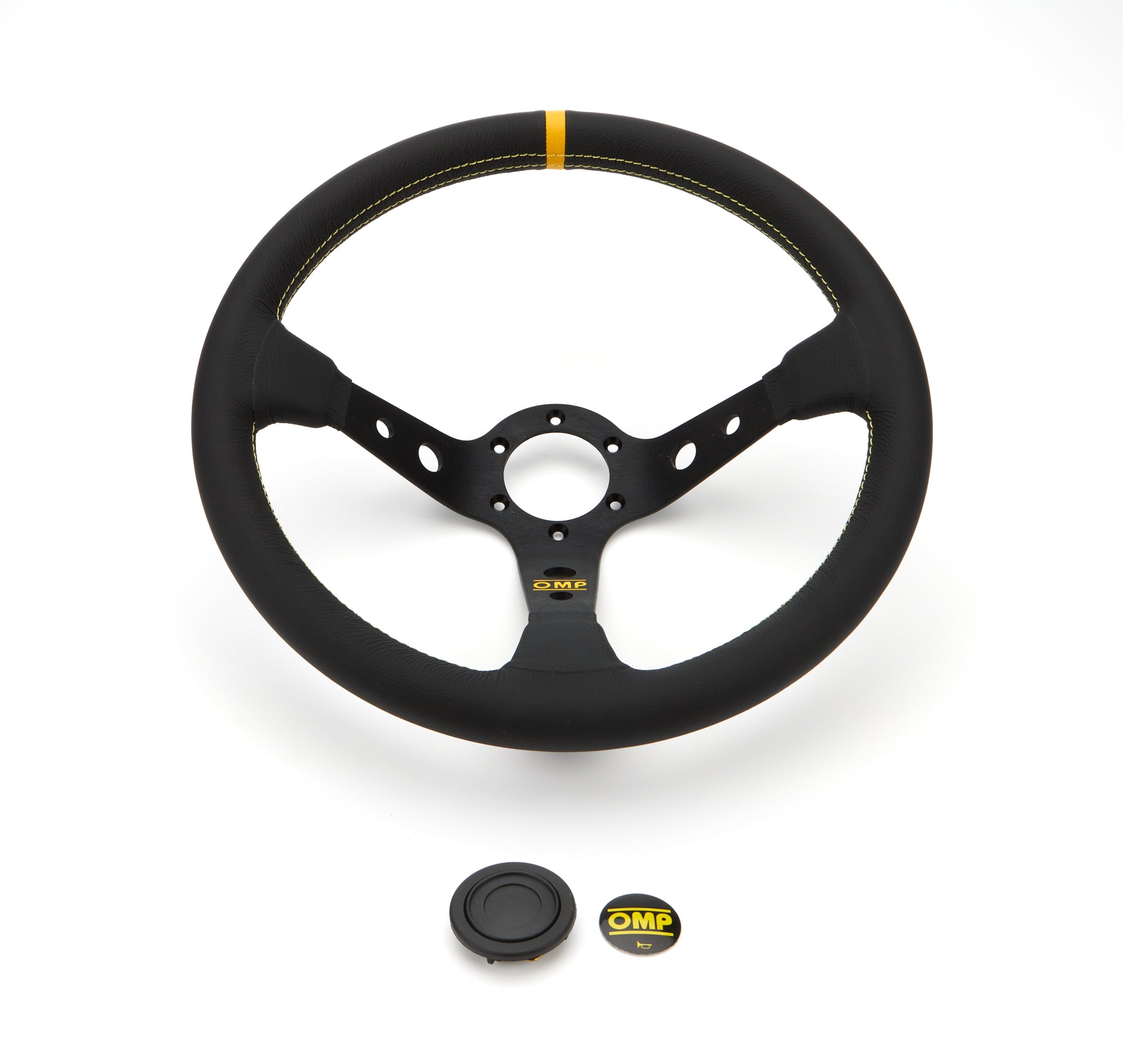 OMP Racing INC OD0-1956-071 Corsica Steering Wheel Black Leather OMP Racing INC OD0-1956-071