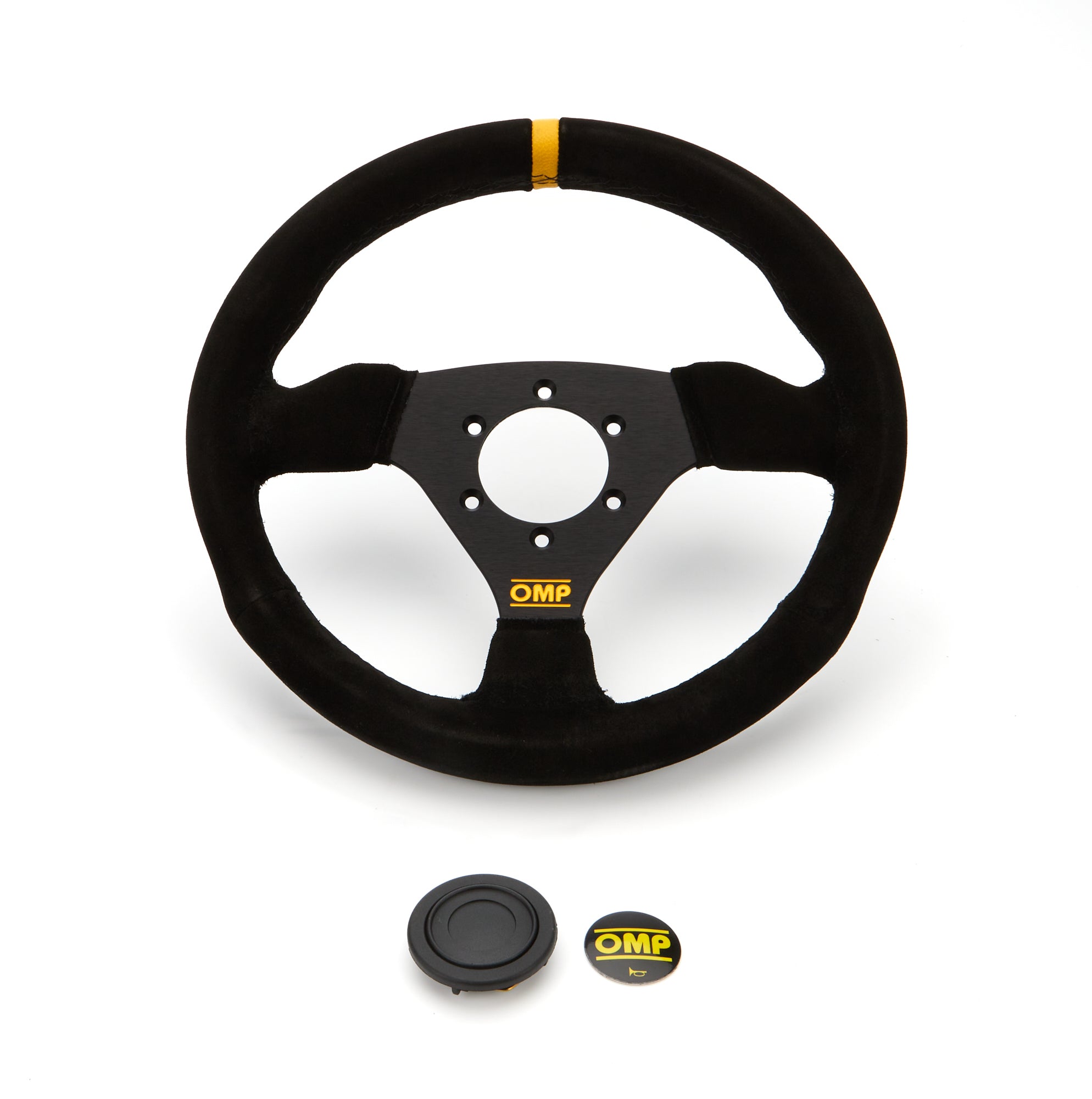 OMP Racing INC OD0-1975-071 Steering Wheel Trecento Black Suede Leather OMP Racing INC OD0-1975-071
