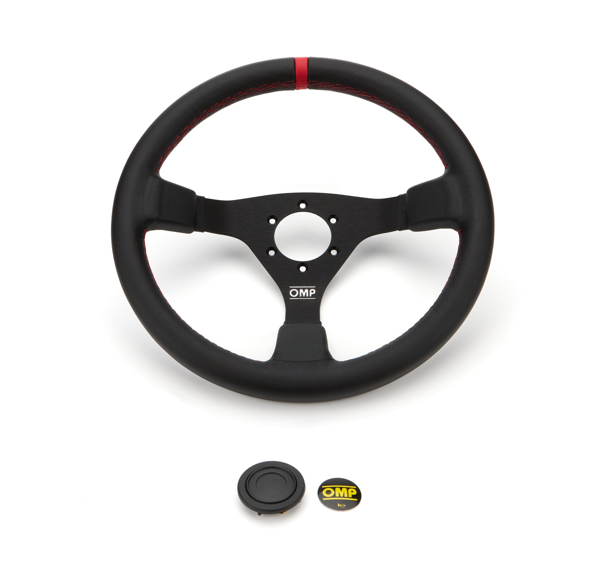 OMP Racing INC OD0-1980-073 WRC Steering Wheel Black And Red .350 Dia Grip OMP Racing INC OD0-1980-073
