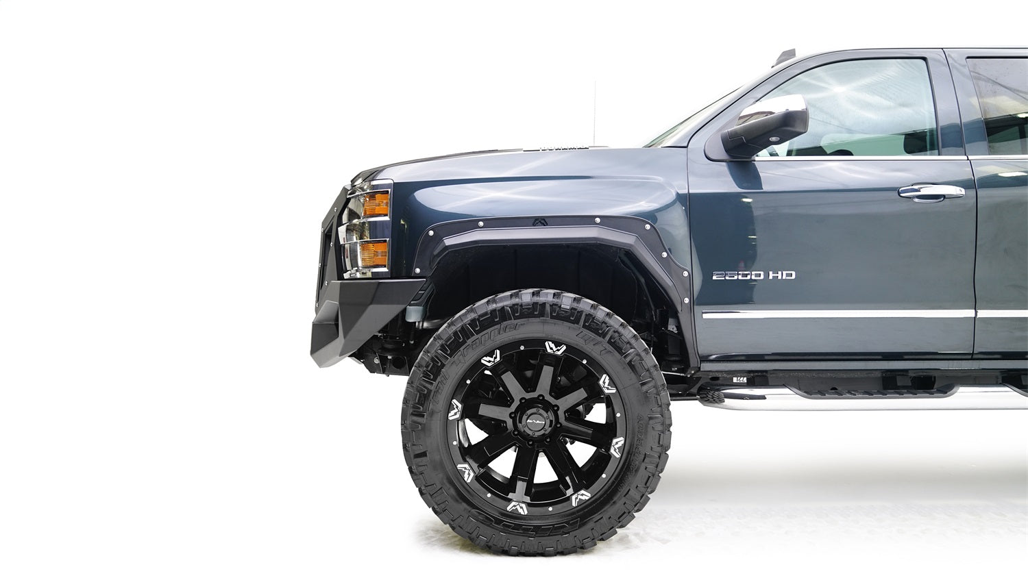 Fab Fours TF3010-1 Open Fender Flare; Open 2 Stage Black Powder Coated; Fab Fours TF3010-1
