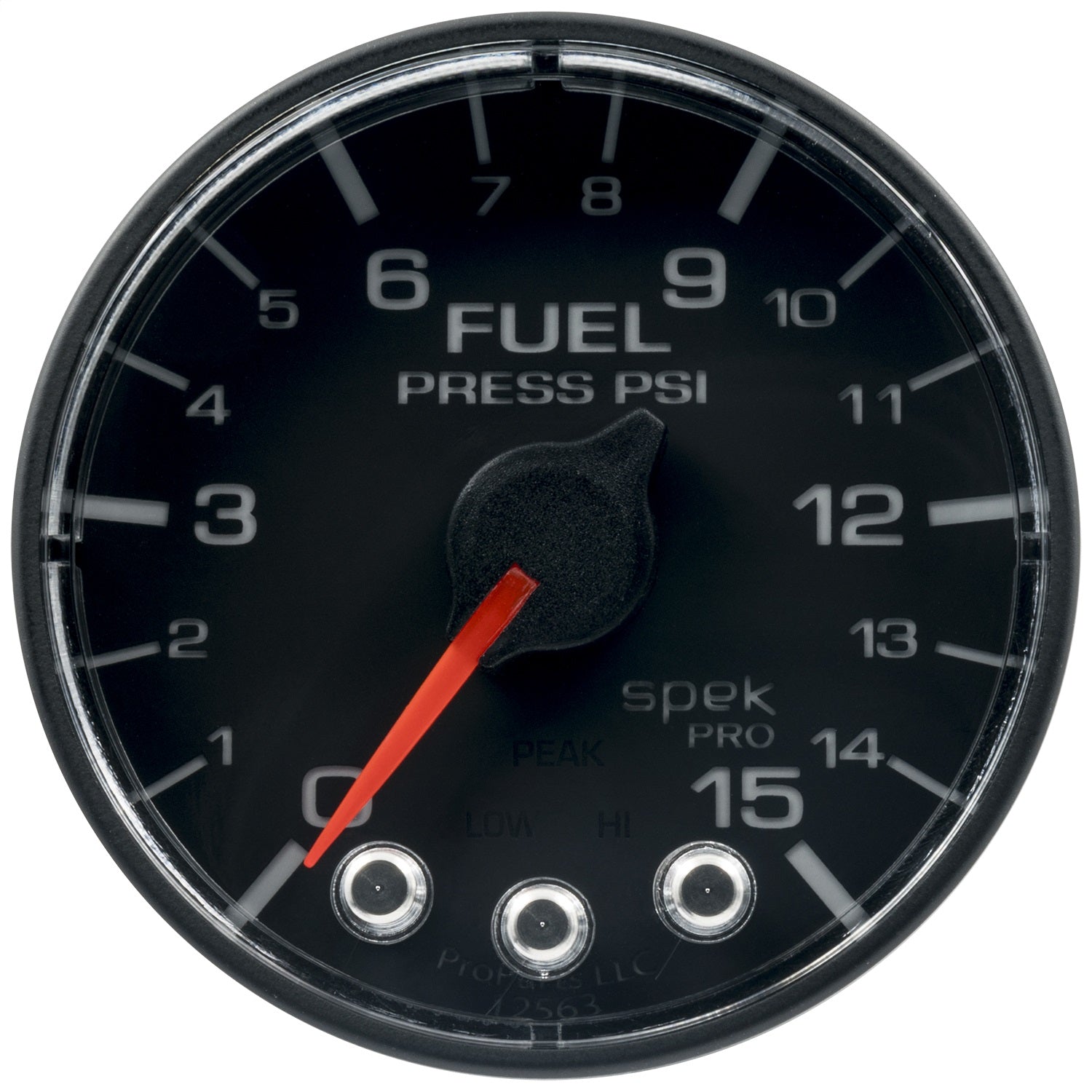 AutoMeter P315328 GAUGE; FUEL PRESS; 2 1/16in.; 15PSI; STEPPER MOTOR W/PEAK/WARN; BLK/BLK; SPEK AutoMeter P315328