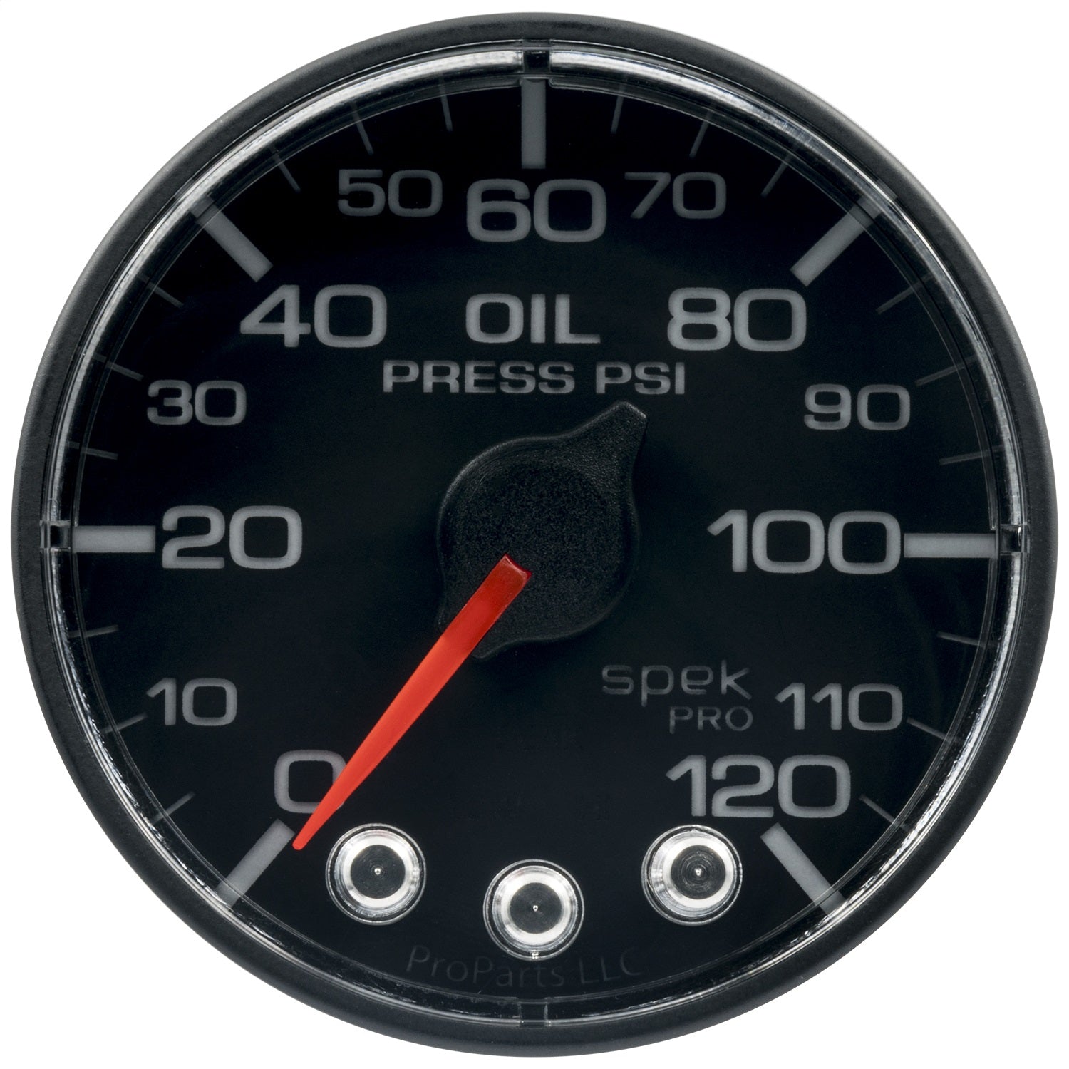 AutoMeter P325328 GAUGE; OIL PRESS; 2 1/16in.; 120PSI; STEPPER MOTOR W/PEAK/WARN; BLK/BLK; SPEK AutoMeter P325328