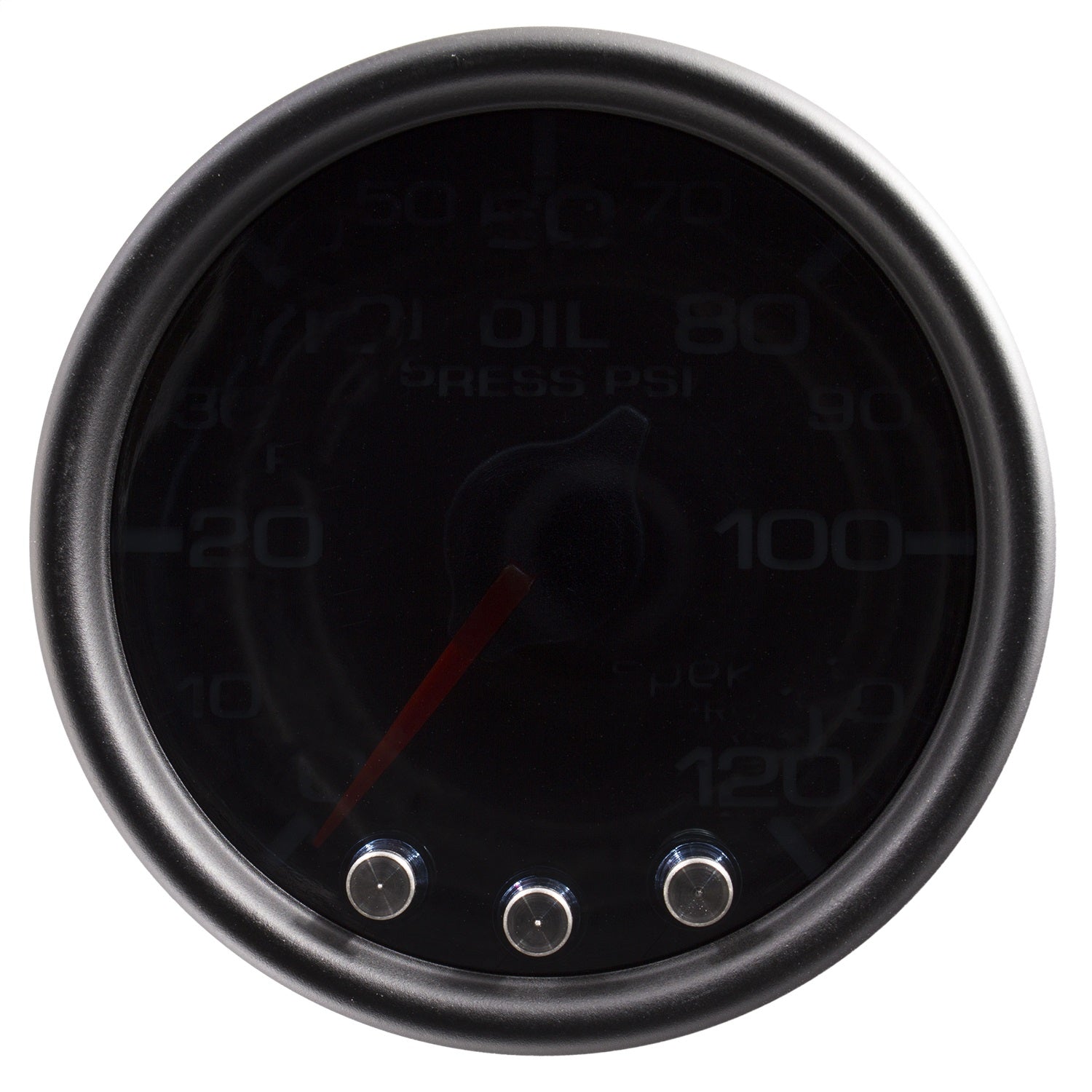 AutoMeter P32552 GAUGE; OIL PRESS; 2 1/16in.; 120PSI; STEPPER MOTOR W/PK/WRN; BLK/SMKE/BLK; SPEK AutoMeter P32552