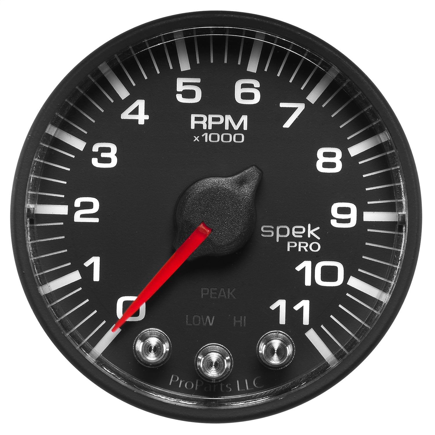 AutoMeter P336328 GAUGE; TACH; 2 1/16in.; 11K RPM; W/SHIFT LIGHT/PEAK MEM; BLK/BLK; SPEK-PRO AutoMeter P336328
