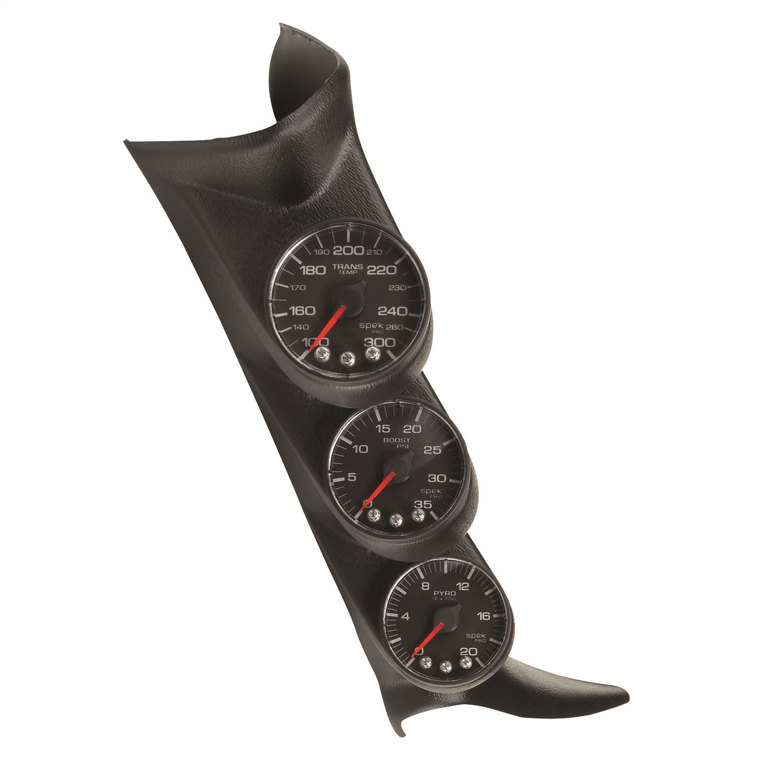 AutoMeter P73020 DIESEL GAUGE KIT; A-PILLR; GM 01-07; BST/EGT/TRANS; 35PSI/2Kdeg.F/300deg.F; BLK; AutoMeter P73020