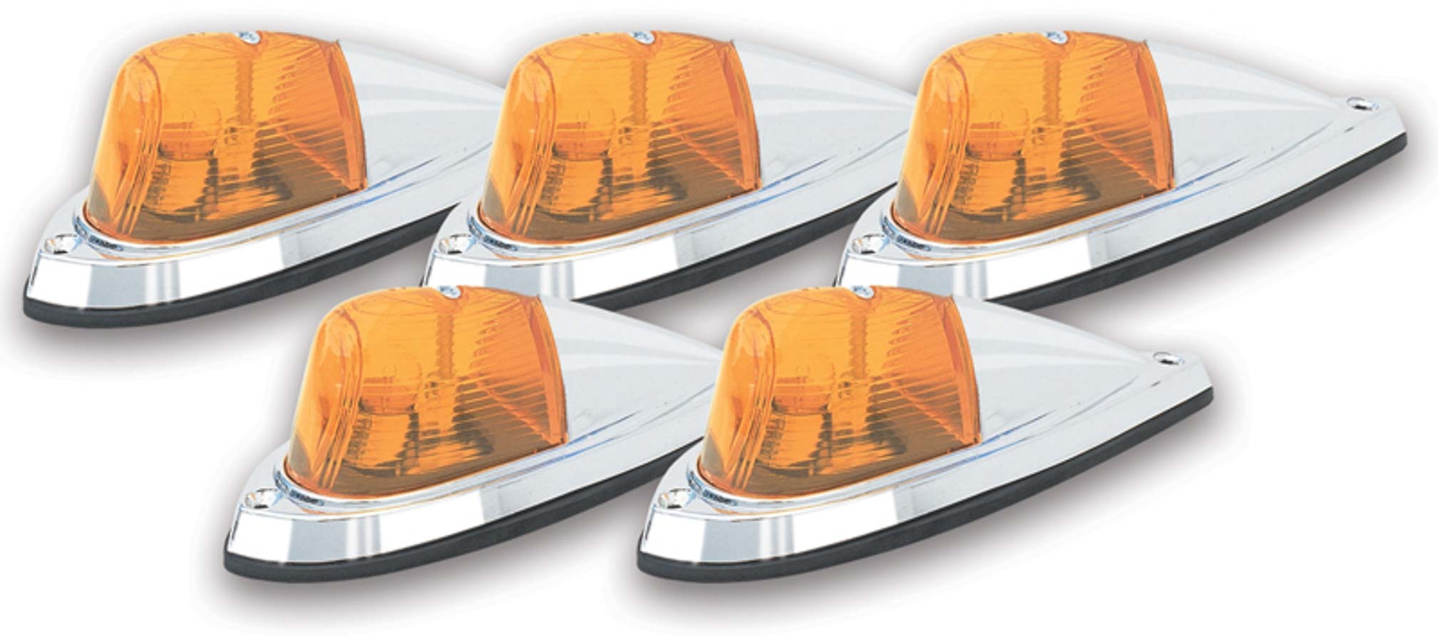 Pacer Performance 20-105 Hi-Five Cab Roof Lights Amber Deluxe Chrome Pacer Performance 20-105