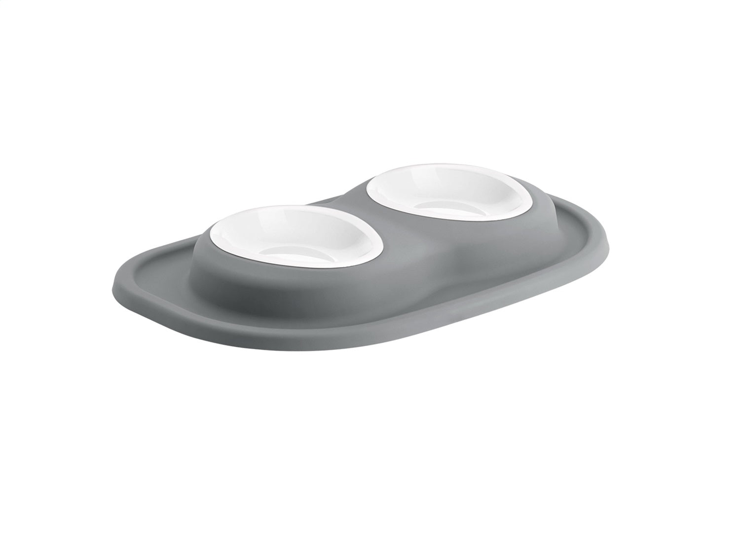 Weathertech PDL0801DG Pet Feeding System; Dark Grey; Double Low w/8 Oz. Poly Bowl; Weathertech PDL0801DG