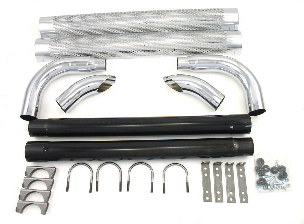 Patriot Exhaust H1070 Chrome Side Pipes - 70in Patriot Exhaust H1070