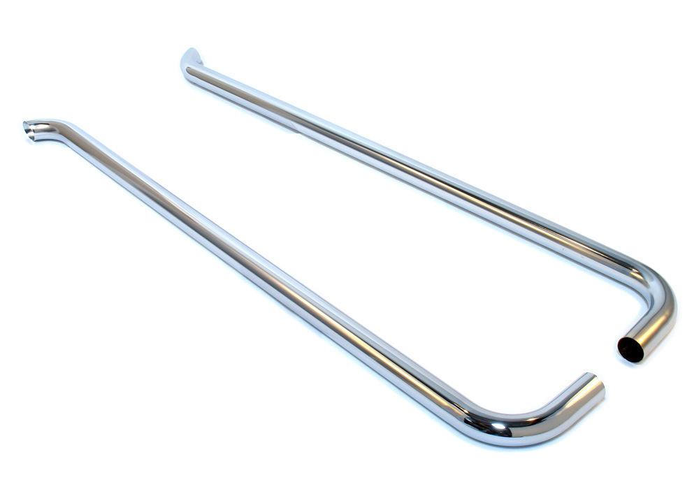 Patriot Exhaust H1270 Side Pipes Slant-Style Lake Steel Chrome 70in Patriot Exhaust H1270