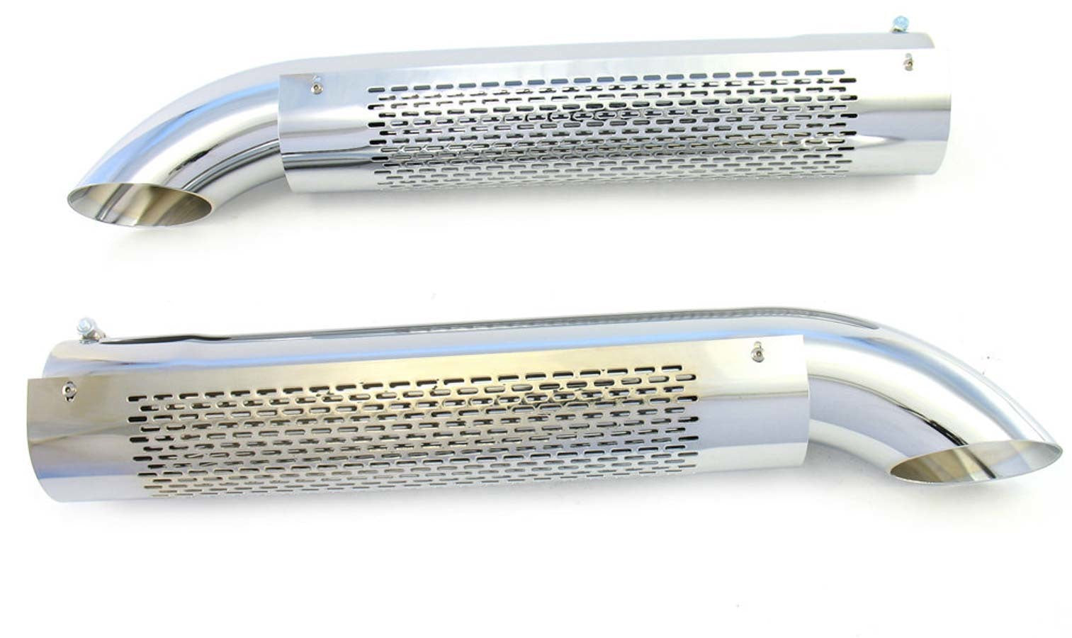 Patriot Exhaust H3824 Side Tube Turnouts w/Shield/Mufflers Chrome Patriot Exhaust H3824
