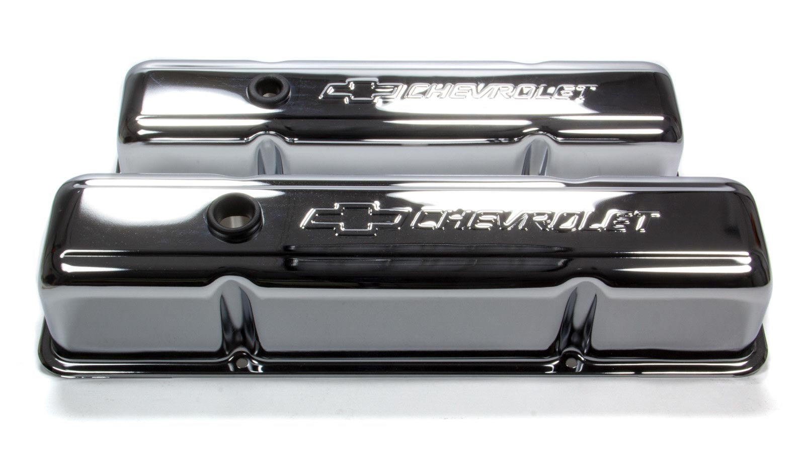 Proform 141-101 SBC Chrome Bowtie V/C's - Tall w/o Baffle Proform 141-101