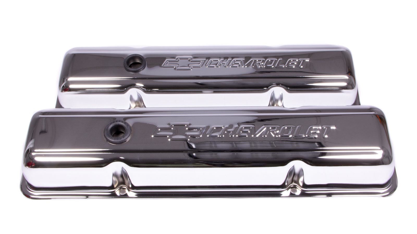 Proform 141-102 SBC Chrome Bowtie V/C's - Short w/Baffle Proform 141-102