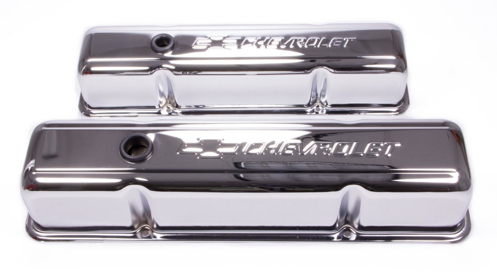 Proform 141-103 SBC Chrome Bowtie V/C's - Tall w/Baffle Proform 141-103