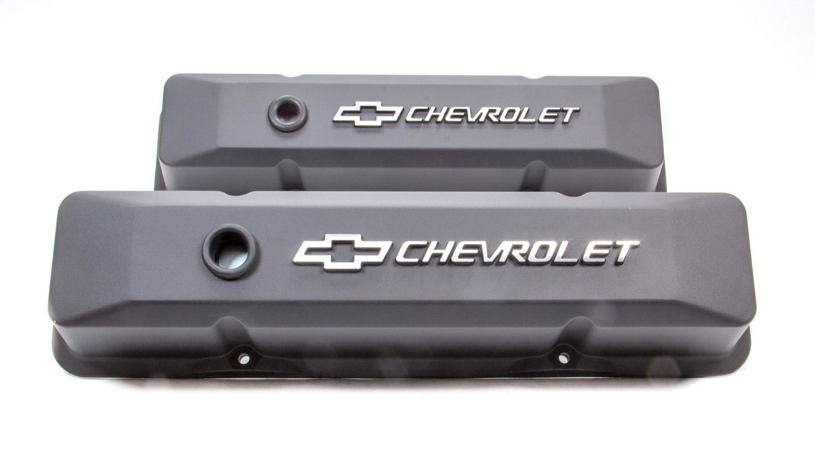 Proform 141-119 SBC Blk Crinkle Diecast V/C's - Raised Emblem Proform 141-119