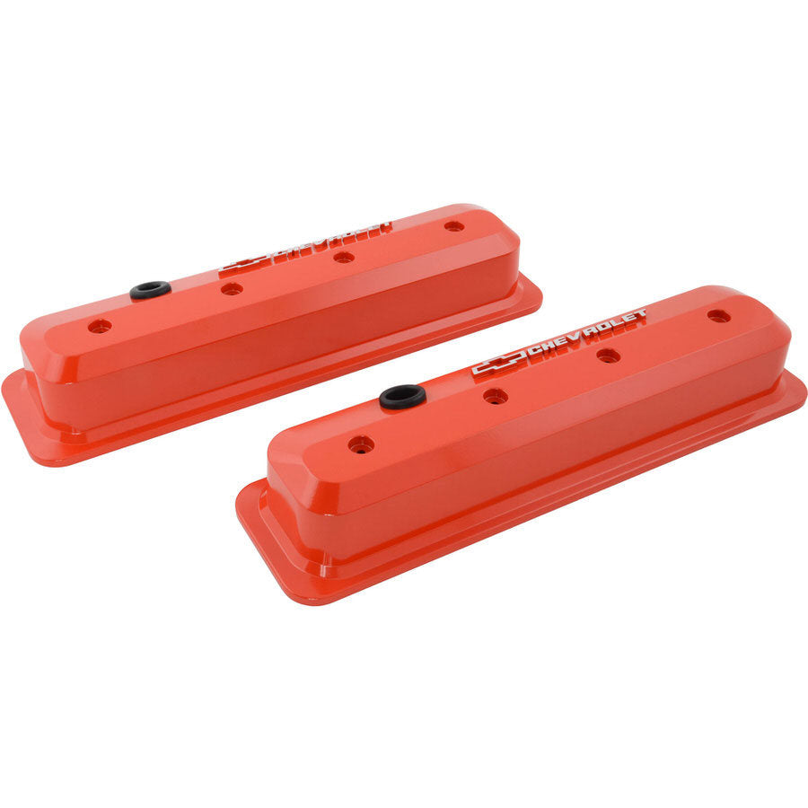 Proform 141-841 SBC Valve Cover Slant Edge Orange Proform 141-841