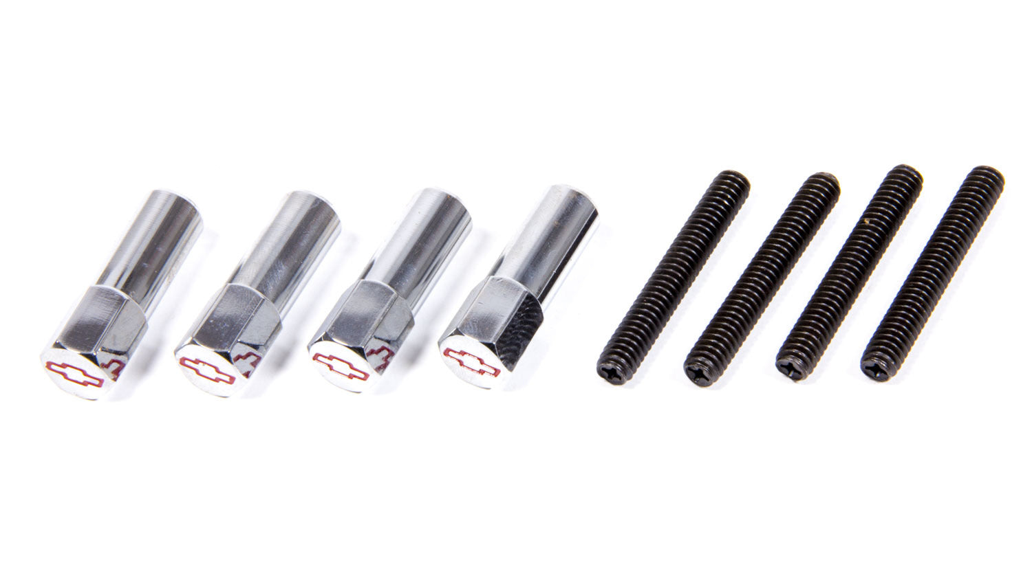 Proform 141-909 Valve Cover Nuts Chrome w/Red Bowtie Proform 141-909