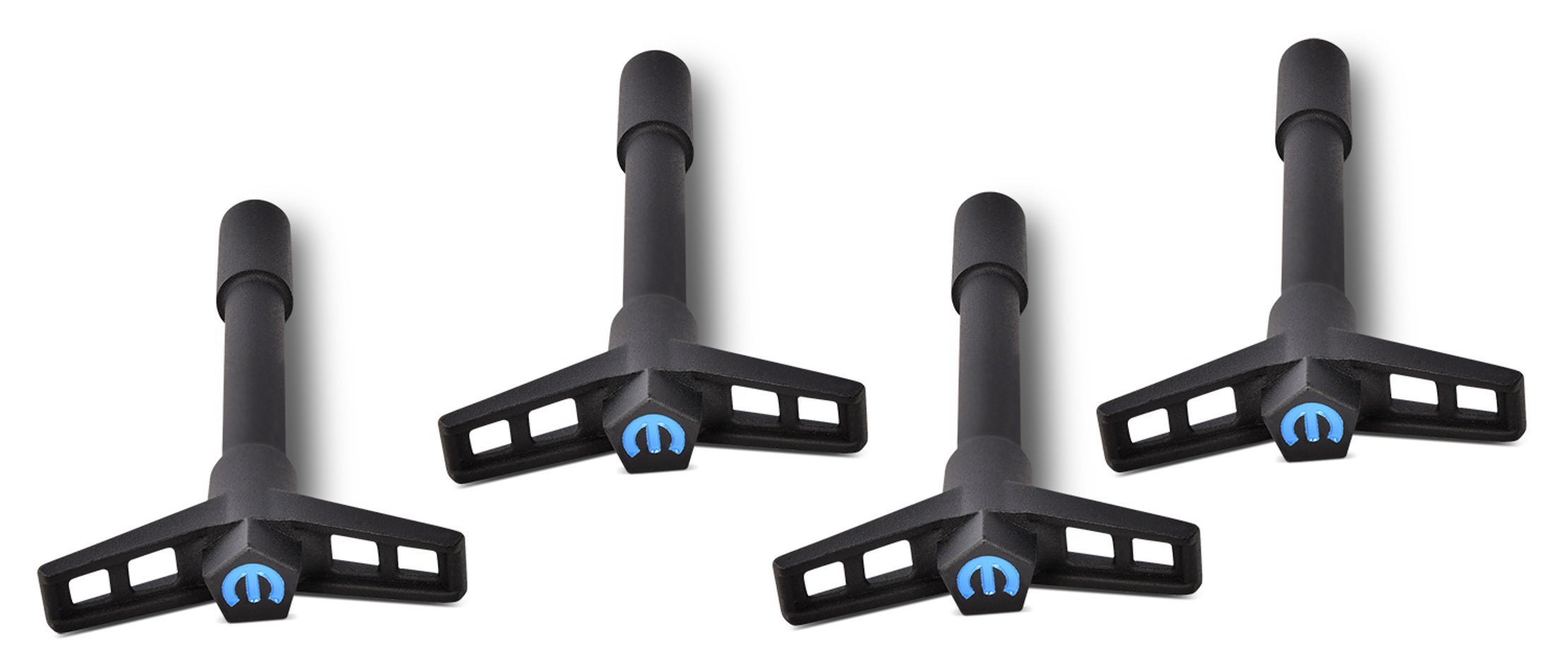 Proform 440-756 Mopar V/C Wing Nuts Blk Crinkle Blue Emblem Proform 440-756