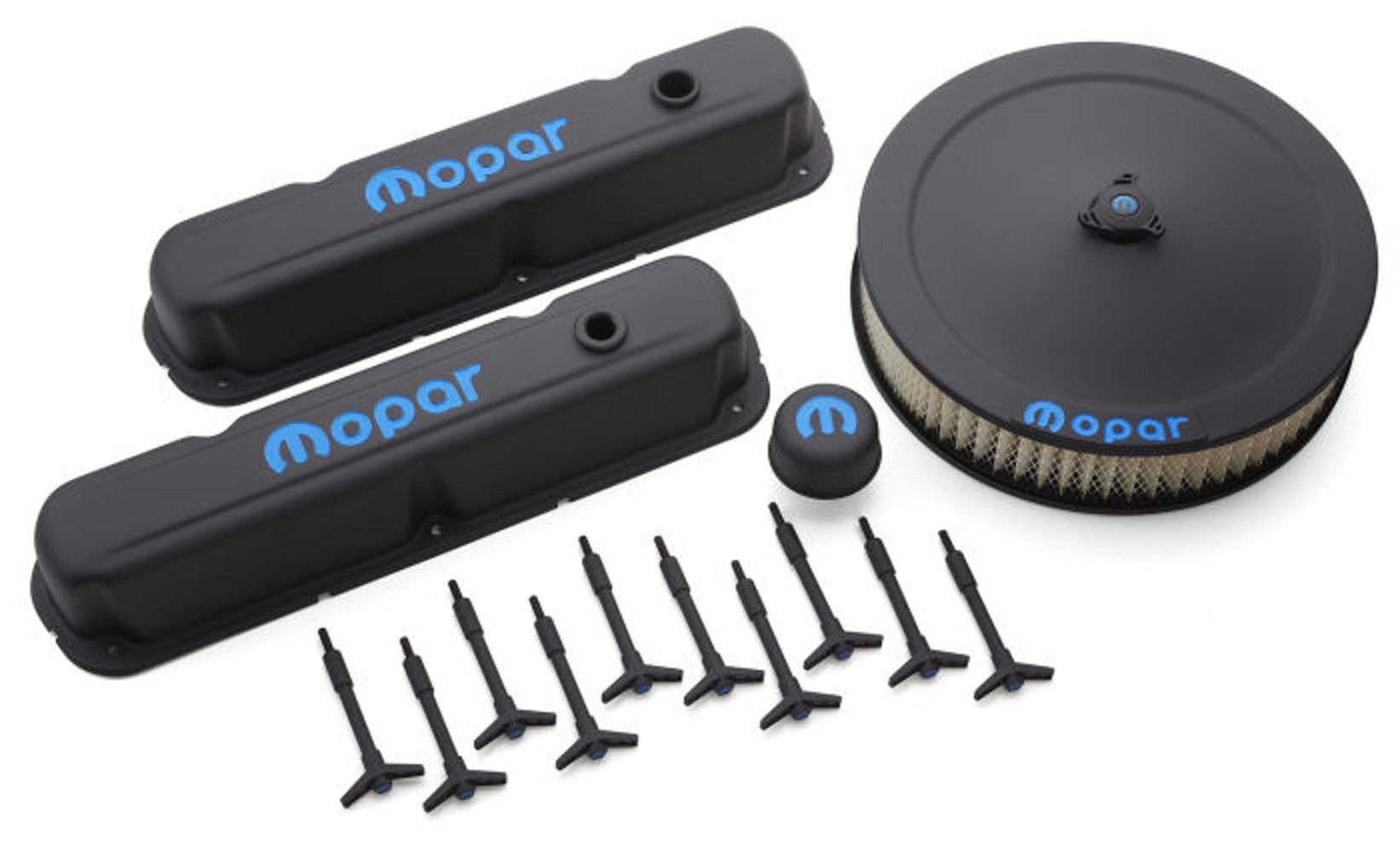 Proform 440-758 Engine Dress-Up Kit Blac k Crinkle w/Blue MOPAR Proform 440-758