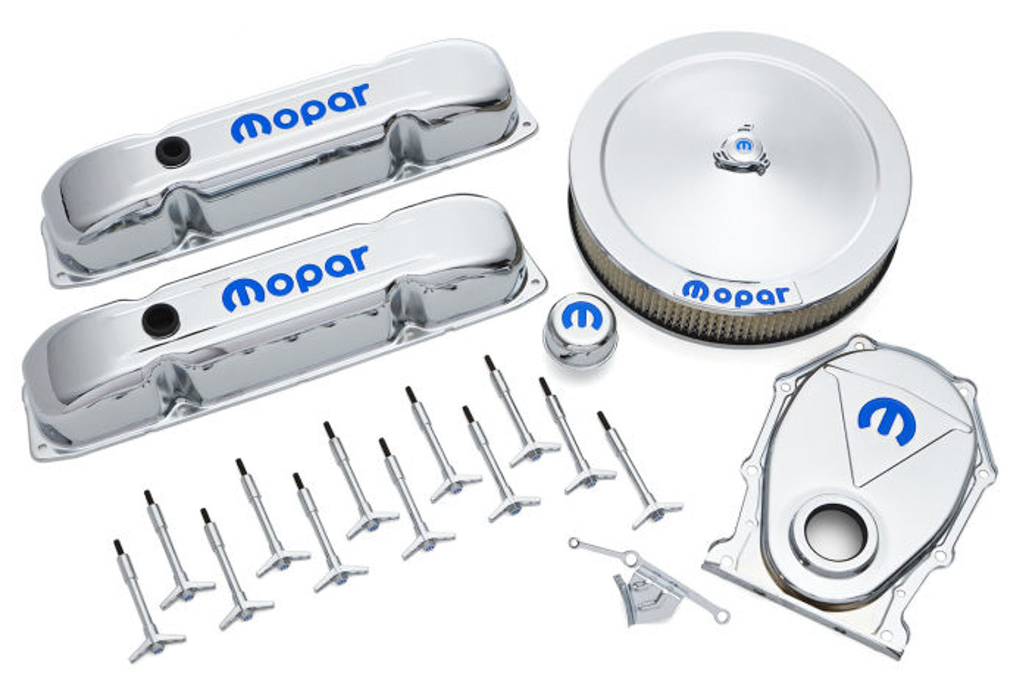 Proform 440-814 Engine Dress-Up Kit Chro me w/Blue MOPAR Proform 440-814