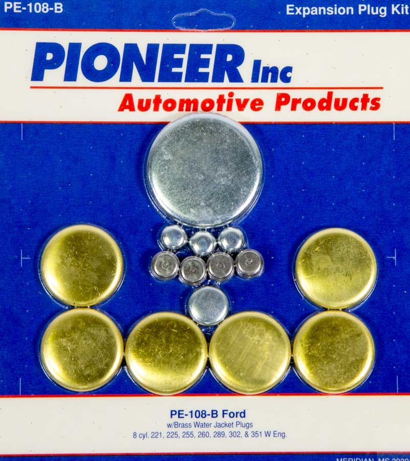 Pioneer PE-108-B 302 Ford Freeze Plug Kit - Brass Pioneer PE-108-B