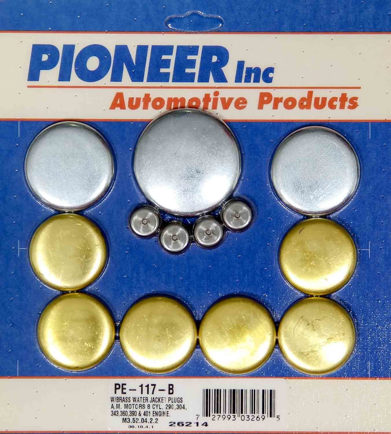 Pioneer PE-117-B AMC V8 Freeze Plug Kit - Brass Pioneer PE-117-B