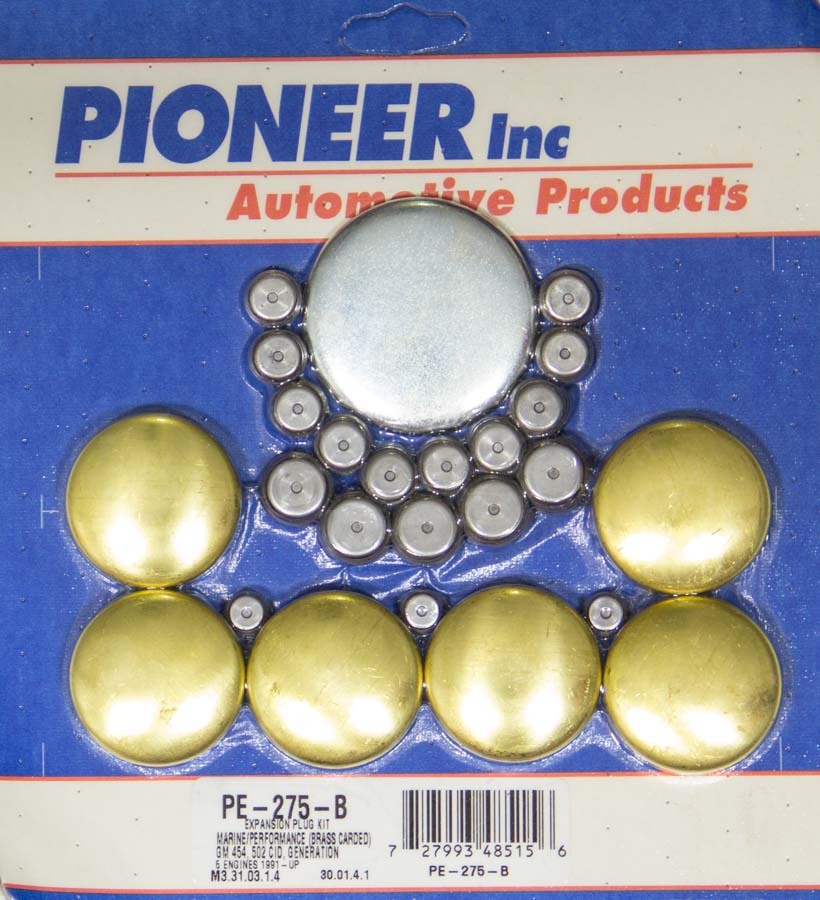 Pioneer PE-275-B BBC Gen V Freeze Plug Kit - Marine - Brass Pioneer PE-275-B