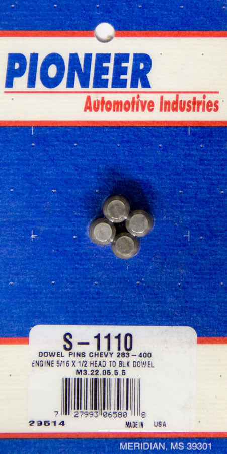 Pioneer S-1110 SBC Dowel Pin Kit (4) Pioneer S-1110