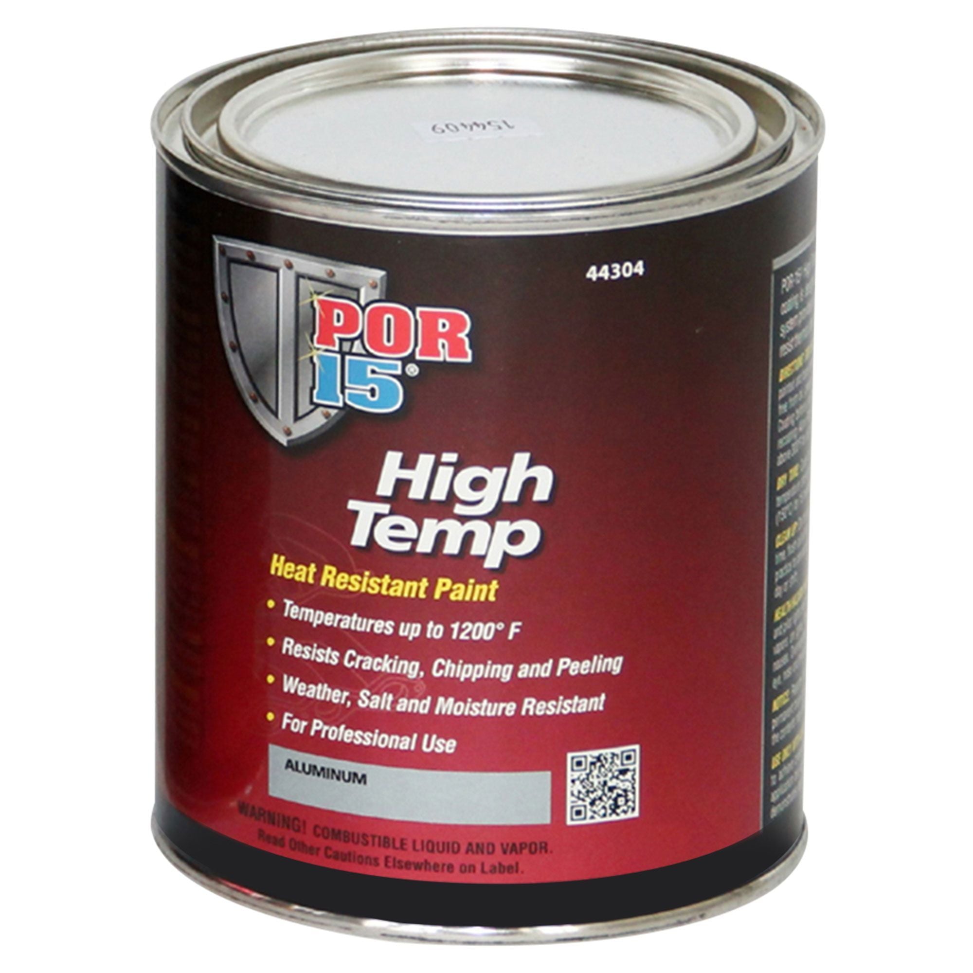 POR-15 44304 High Temperature Aluminu m Paint Quart POR-15 44304