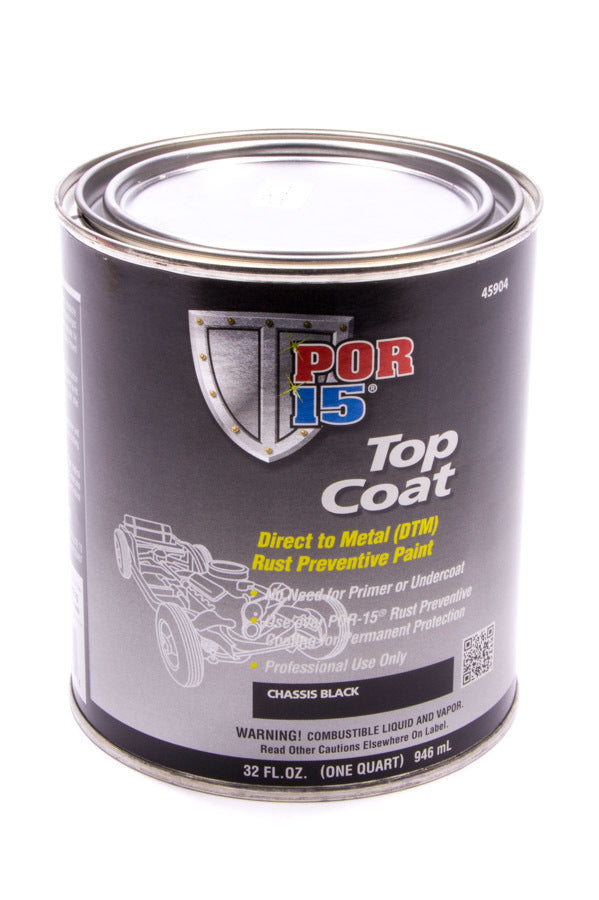 POR-15 45904 Top Coat Chassis Black Paint Quart POR-15 45904
