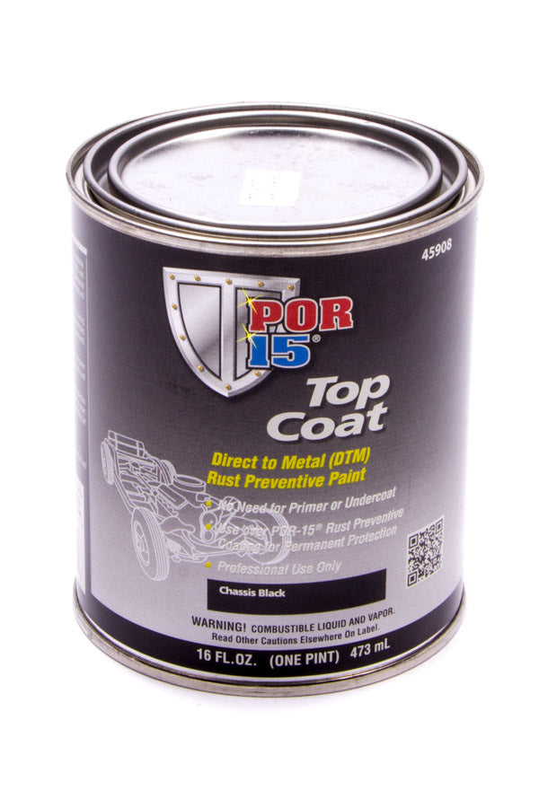 POR-15 45908 Top Coat Chassis Black Paint Pint POR-15 45908