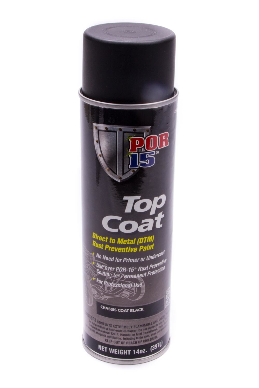 POR-15 45918 Top Coat Chassis Black Paint 14oz Aerosal POR-15 45918