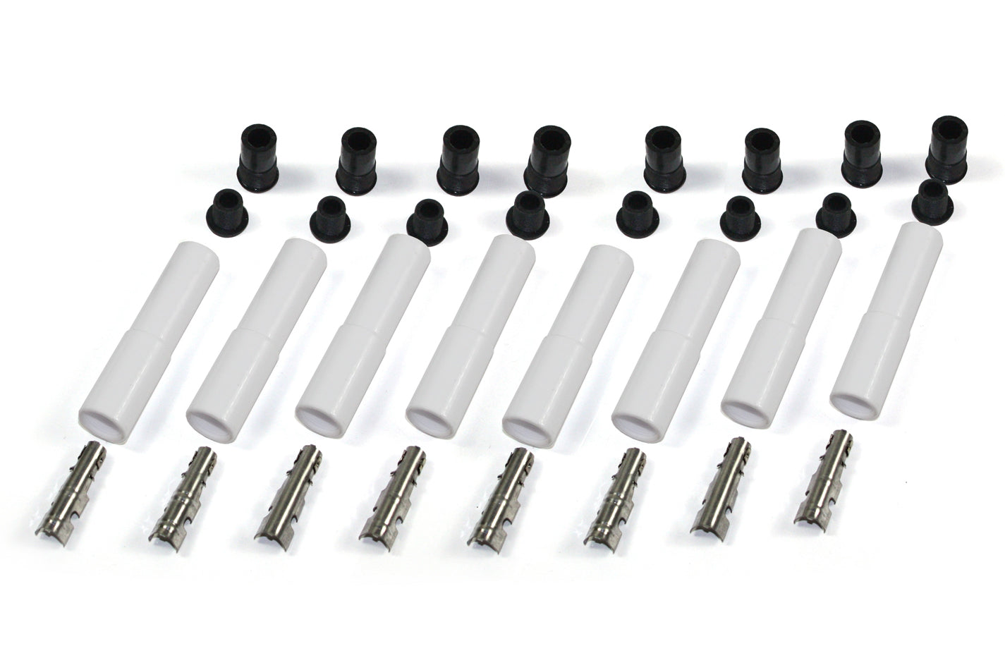 Pertronix 8502HT-8 Ceramic Spark Plug Boot Kit Straight 8pk White Pertronix 8502HT-8